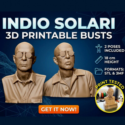Indio Solari 3D Printable Busts