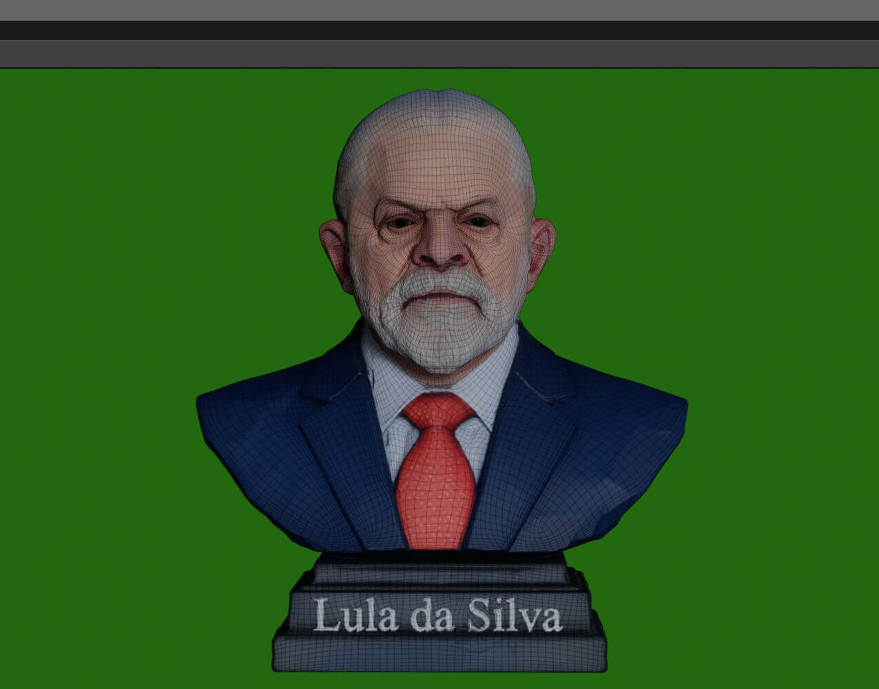 Lula da Silva &ndash Renderable Bust 3D Model