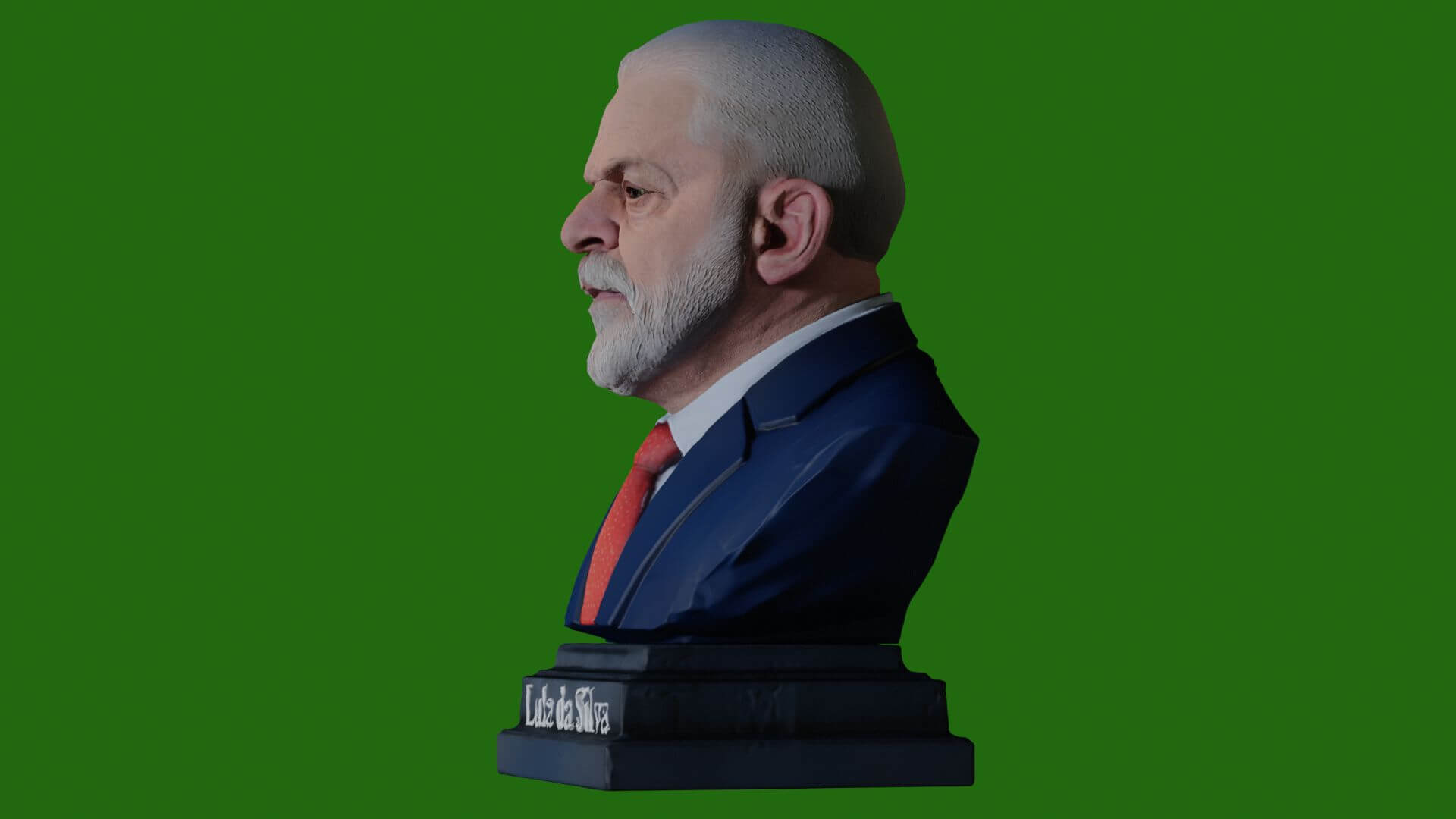 Lula da Silva &ndash Renderable Bust 3D Model