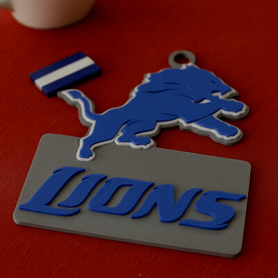 NFL Detroit Lions Keychan Logo Printable