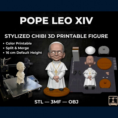 Pope Leon XIV Robert Prevost STL Figure Printable