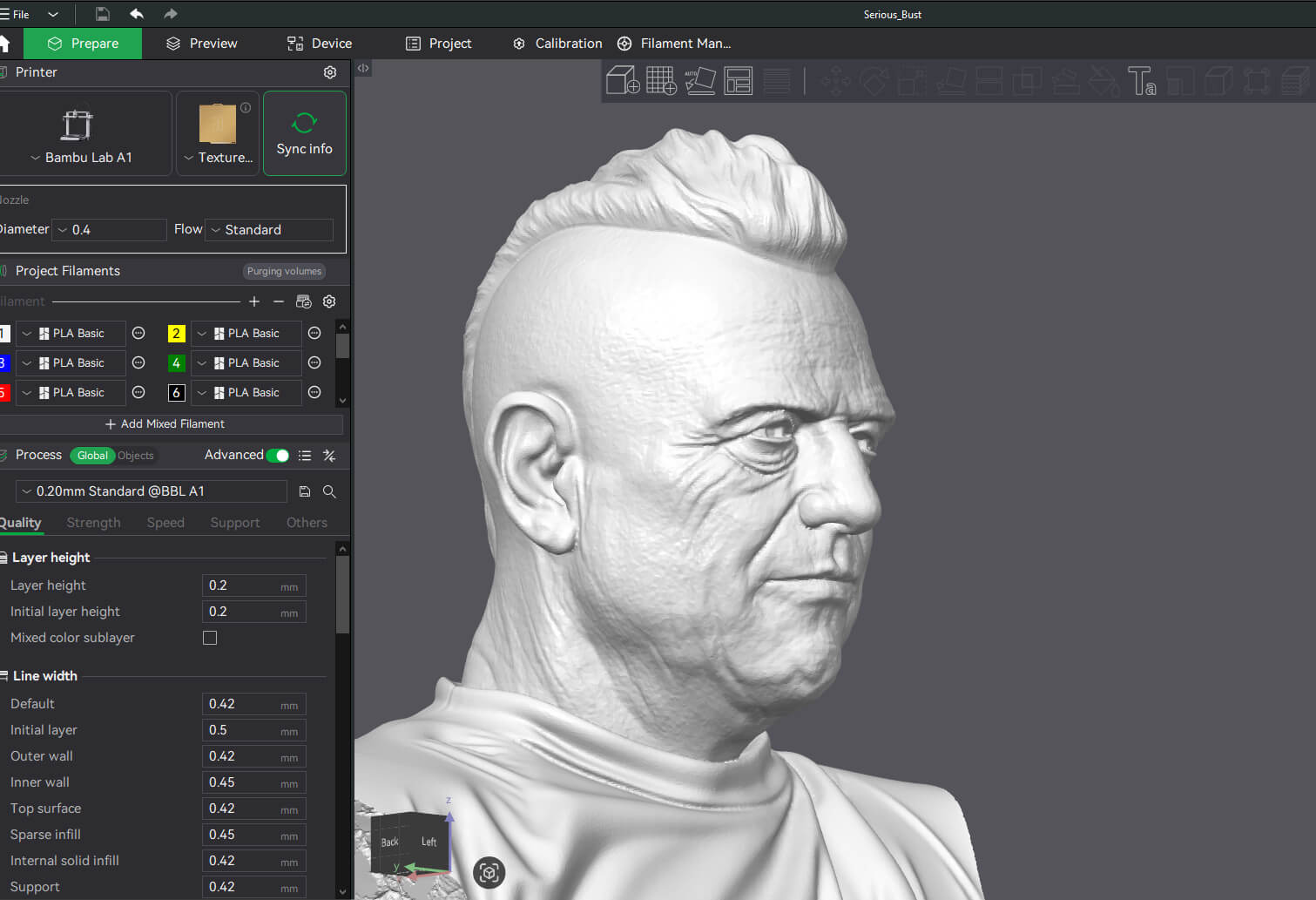 Ricardo Iorio &ndash 3D Printable Bust 3D Model