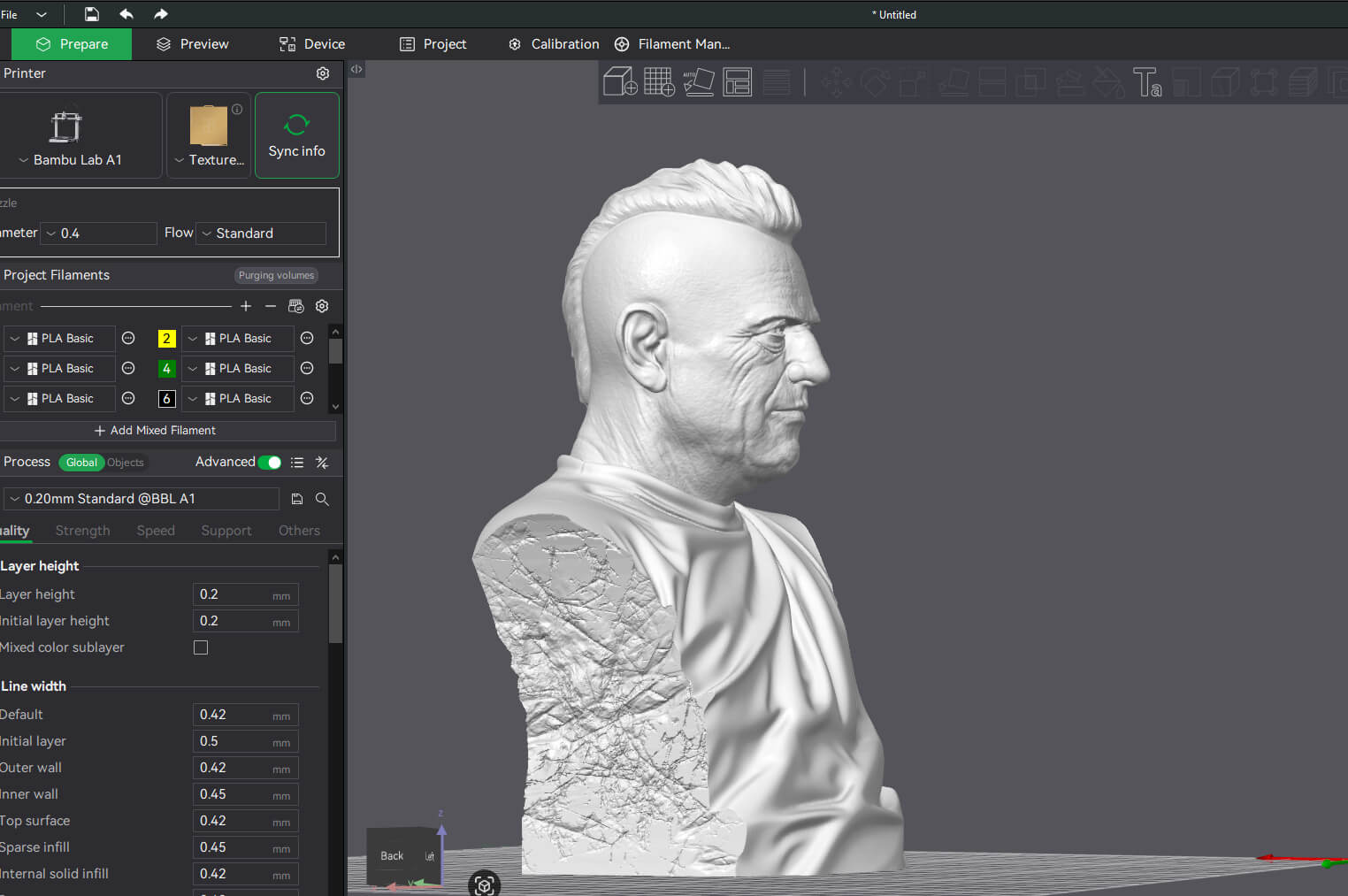 Ricardo Iorio &ndash 3D Printable Bust 3D Model
