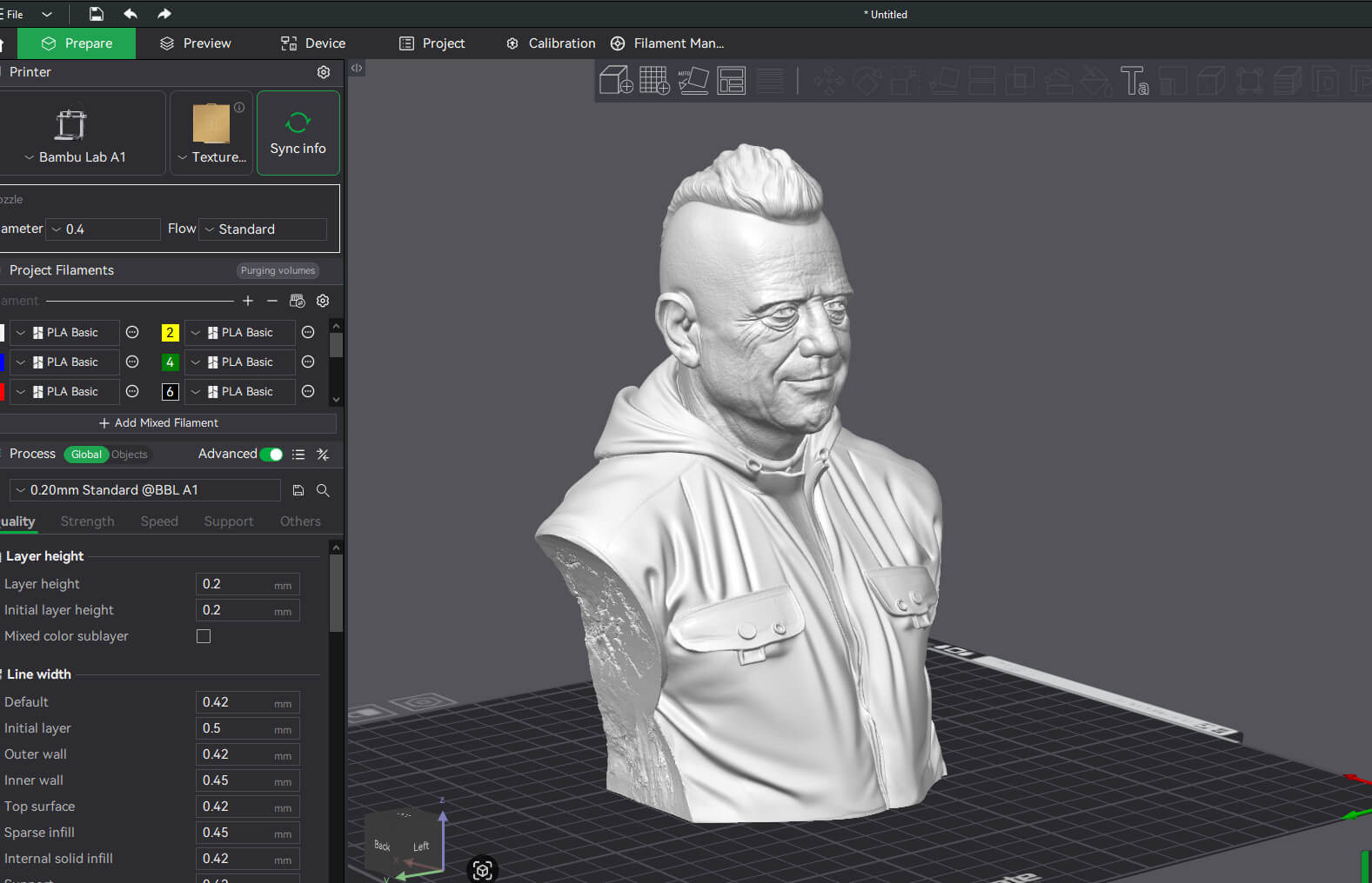 Ricardo Iorio &ndash 3D Printable Bust 3D Model