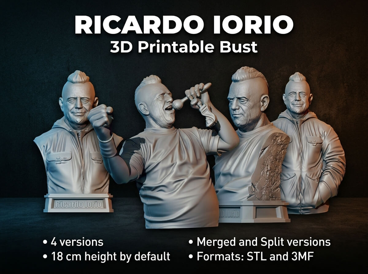 Ricardo Iorio &ndash 3D Printable Bust 3D Model