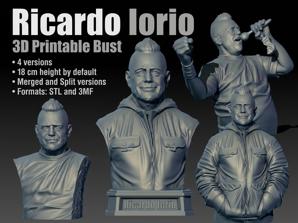 Ricardo Iorio &ndash 3D Printable Bust 3D Model