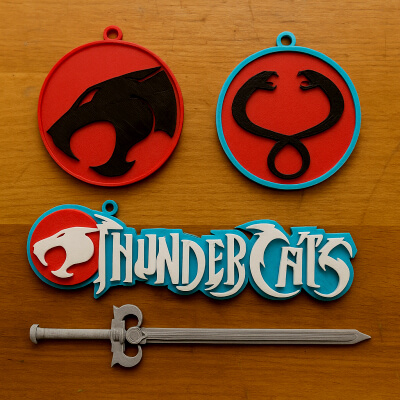 Thundercats Keychain Badge Printable Renderable