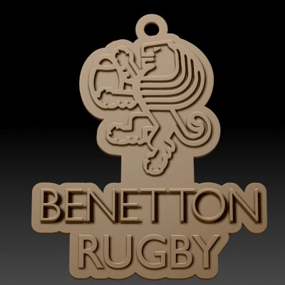 URC Benetton Rugby – Color Printable Keychain
