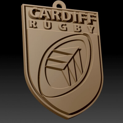 URC Cardiff Rugby – Color Printable Keychain