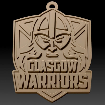 URC Glasgow Warriors – Color Printable Keychain