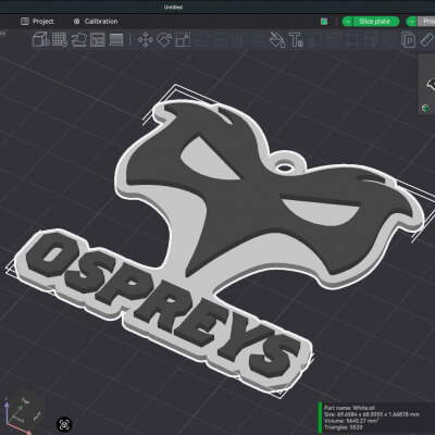 URC Ospreys – Color Printable Keychain