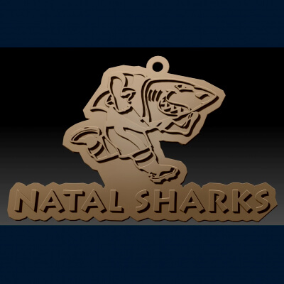 URC Sharks – Color Printable Keychain
