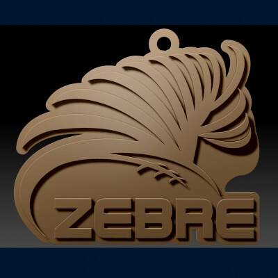 URC Zebre – Color Printable Keychain