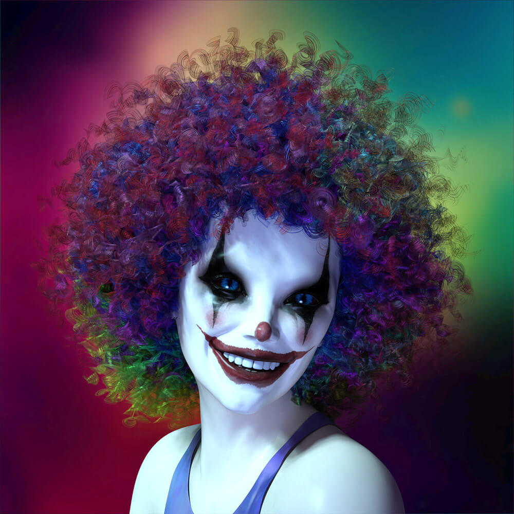 Bumbles Clown Hair for G8/G9 DAZ Daz Content