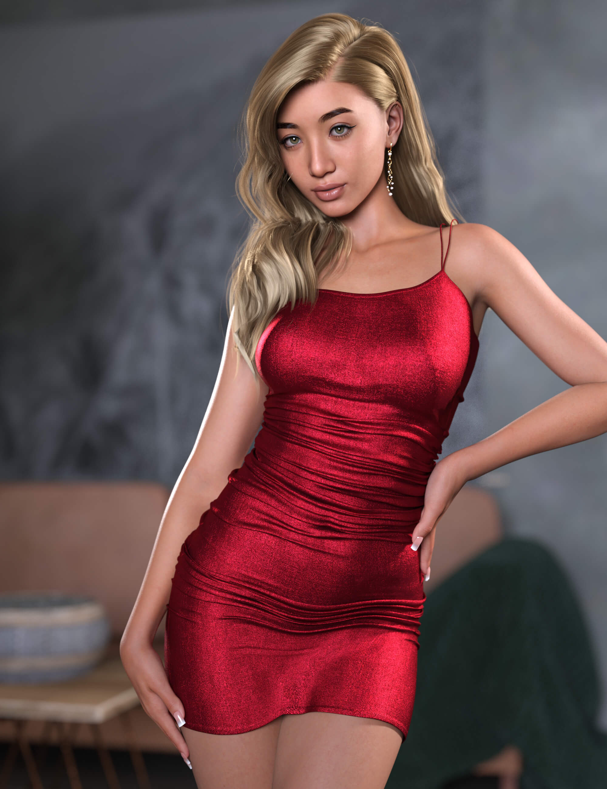 Original Character - Fumiduki 3D Render, Digital Artwork by DarkTea