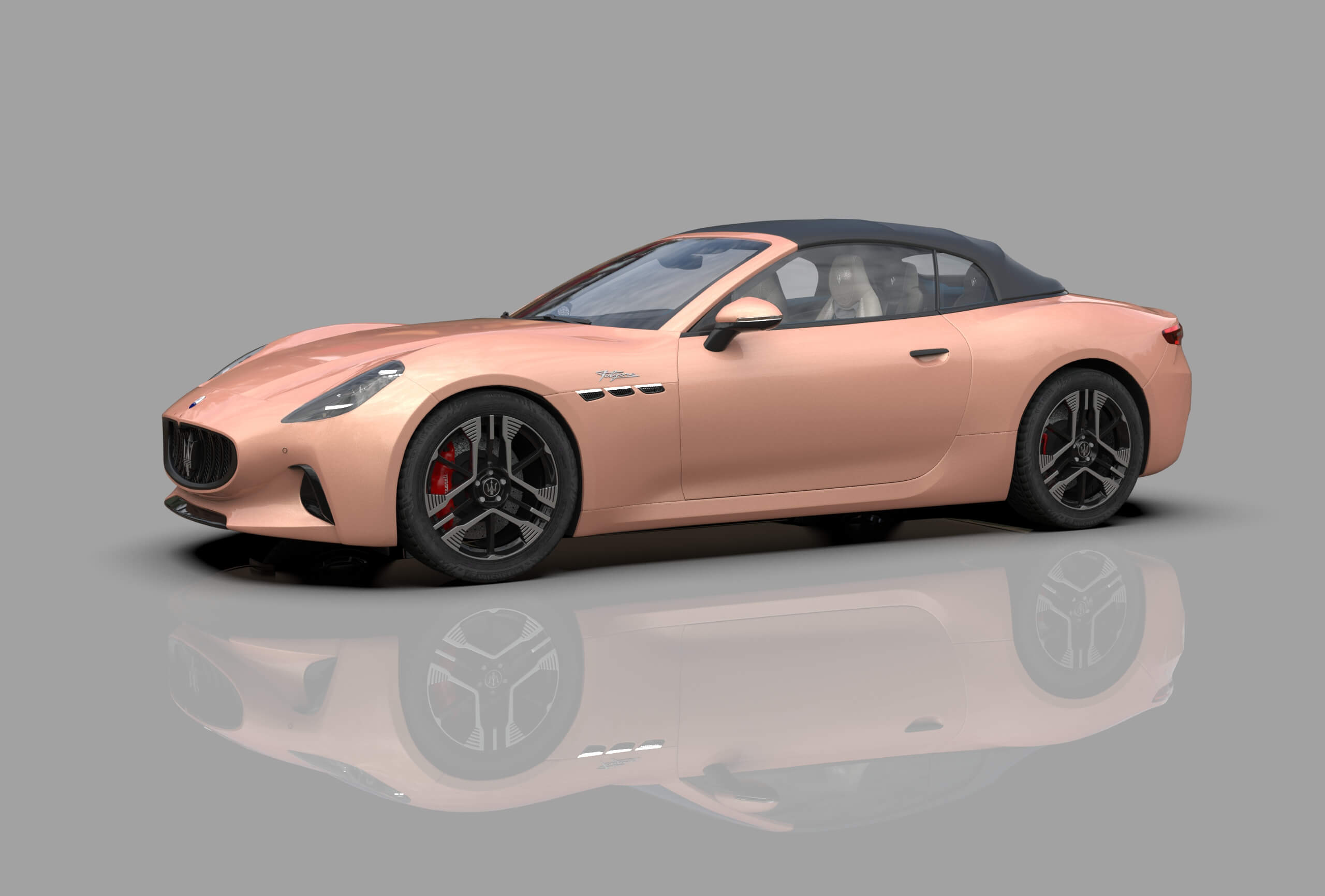 Maserati GranCabrio Folgore 2023 HQInterior 3D Model