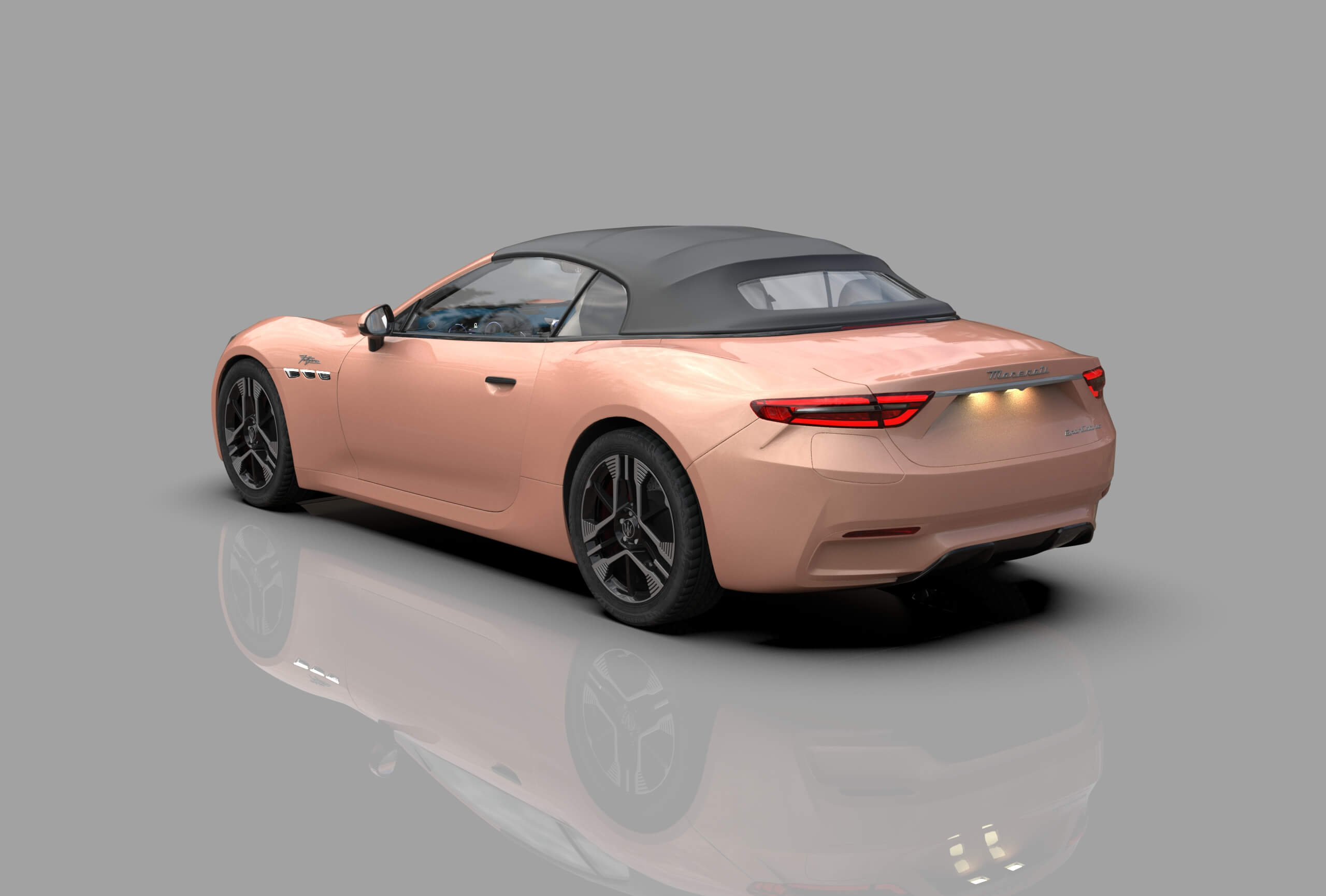 Maserati GranCabrio Folgore 2023 HQInterior 3D Model
