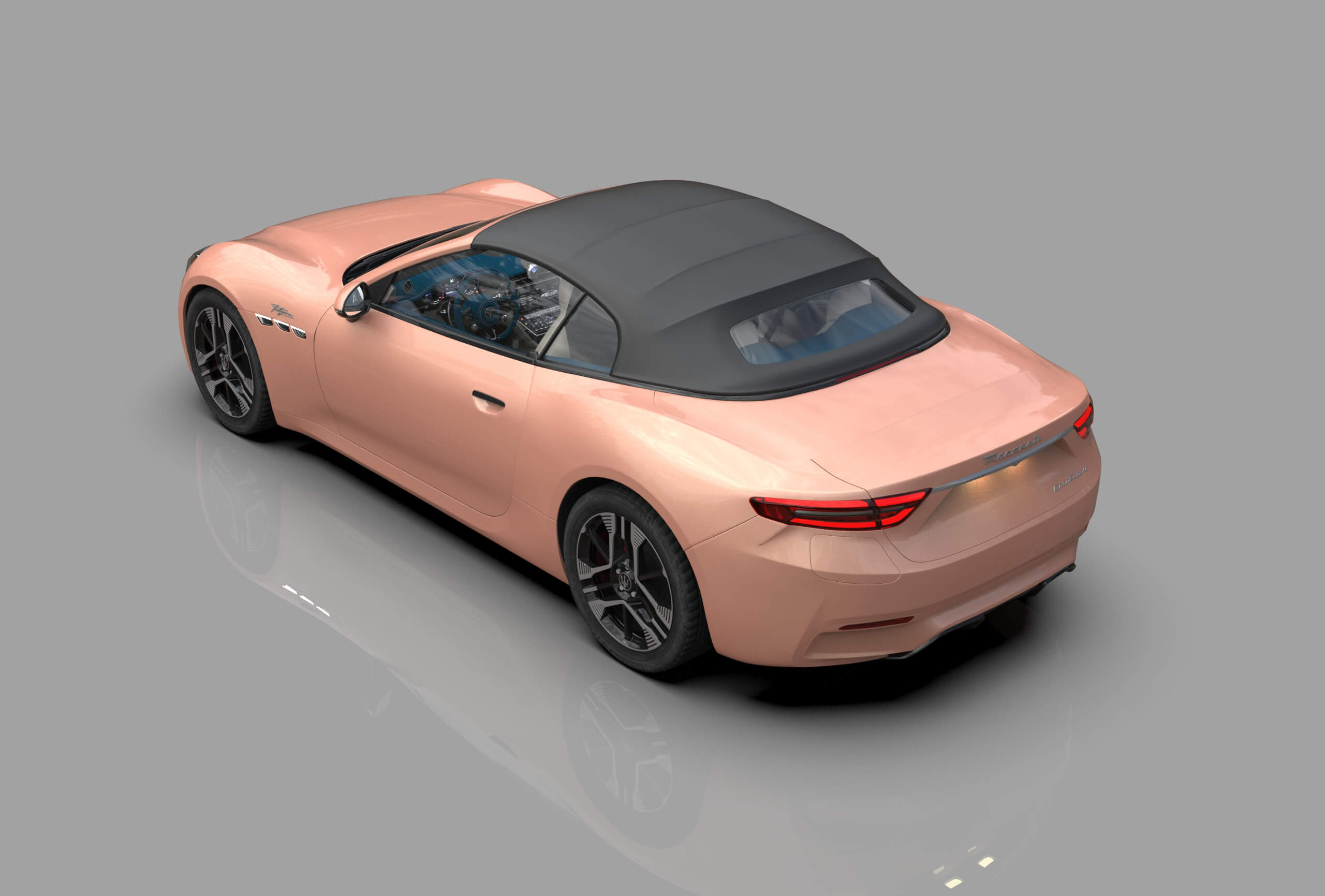 Maserati GranCabrio Folgore 2023 HQInterior 3D Model
