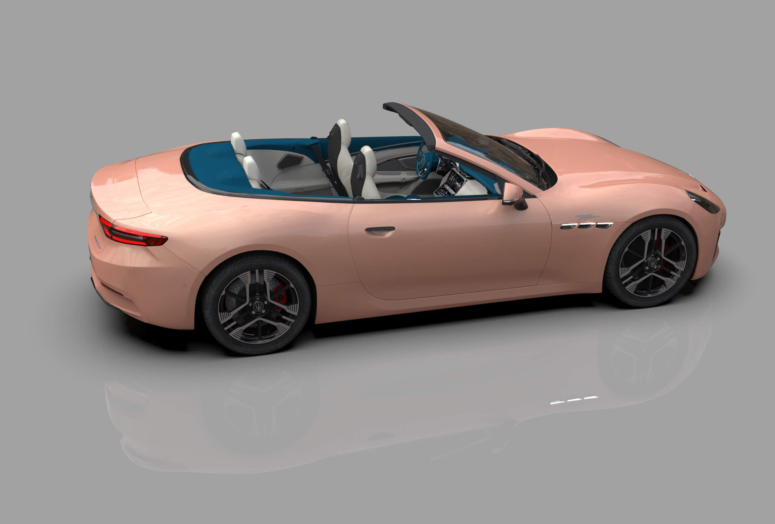 Maserati GranCabrio Folgore 2023 HQInterior 3D Model