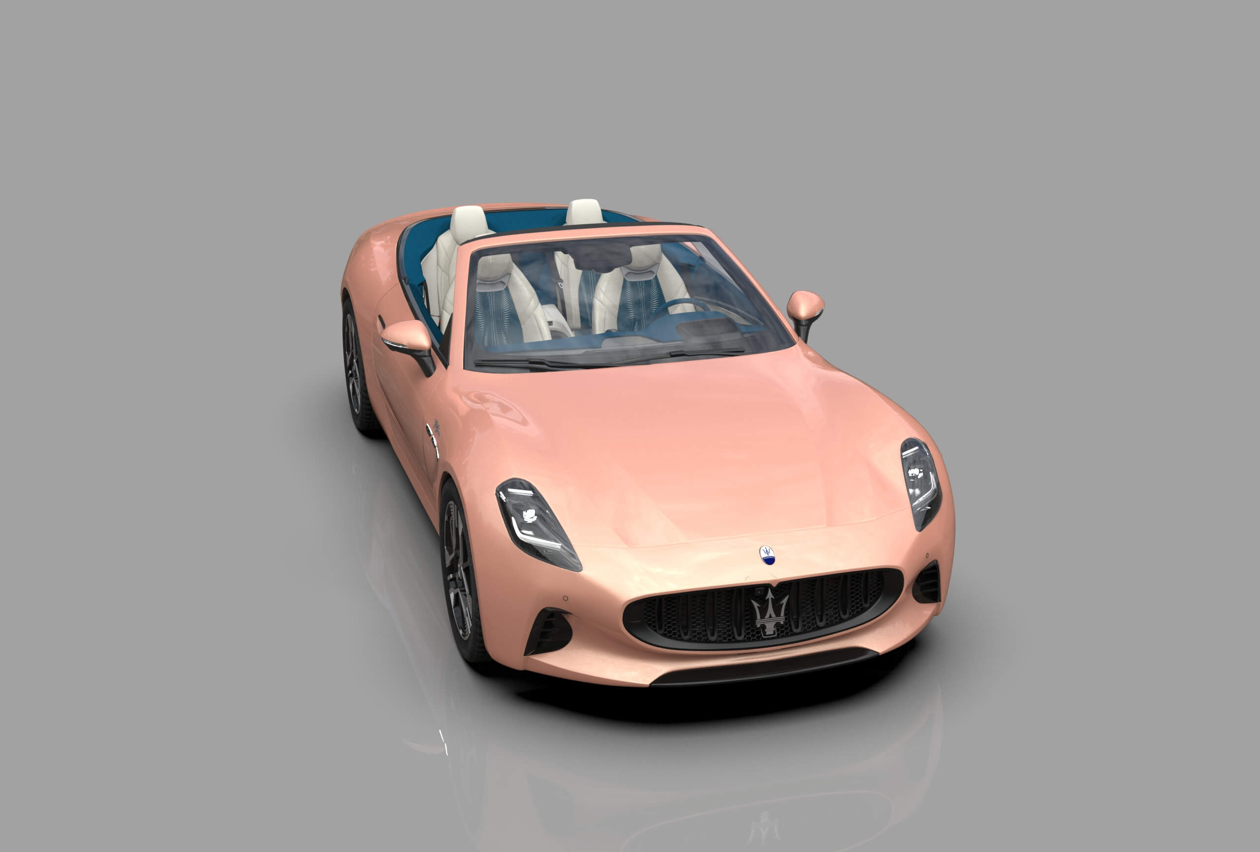 Maserati GranCabrio Folgore 2023 HQInterior 3D Model