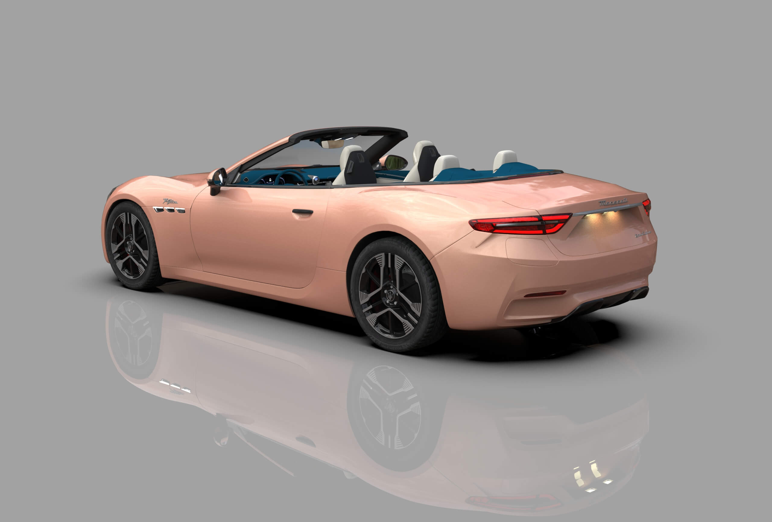 Maserati GranCabrio Folgore 2023 HQInterior 3D Model