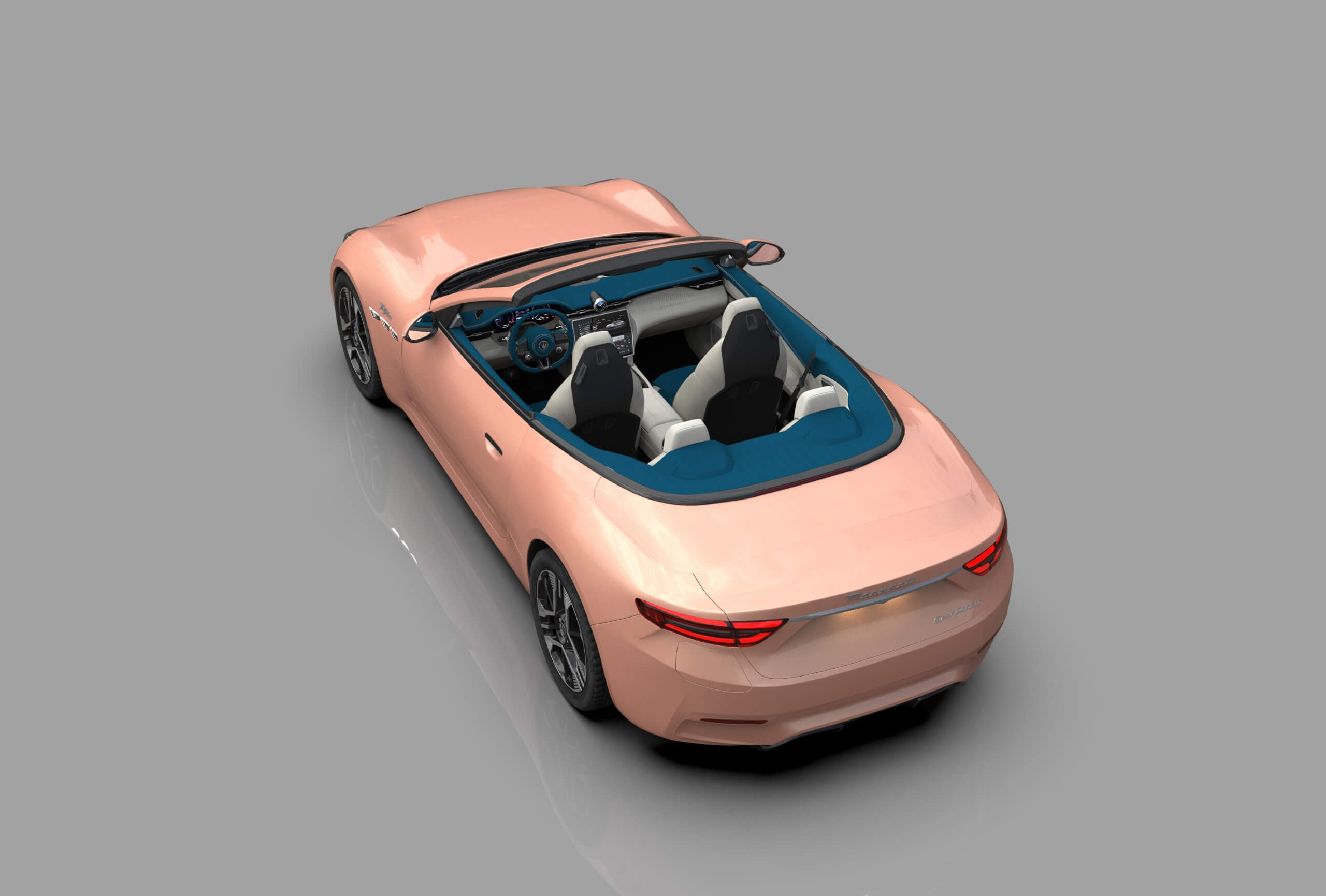 Maserati GranCabrio Folgore 2023 HQInterior 3D Model