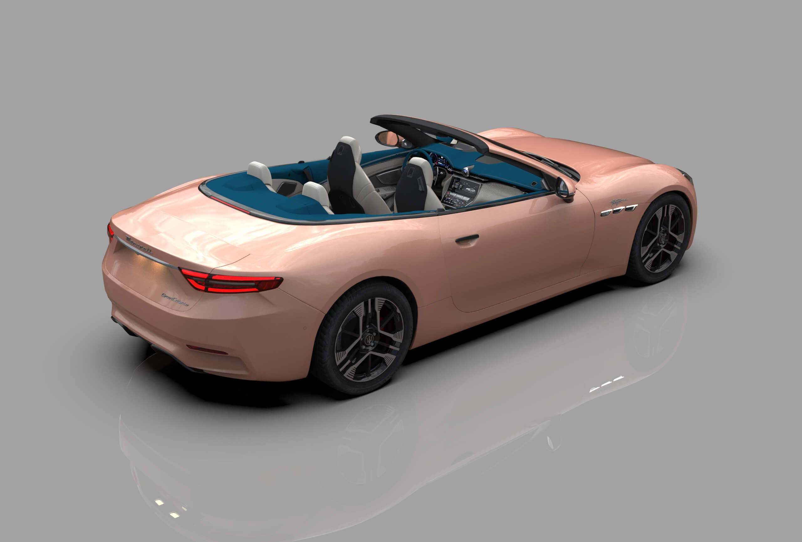 Maserati GranCabrio Folgore 2023 HQInterior 3D Model