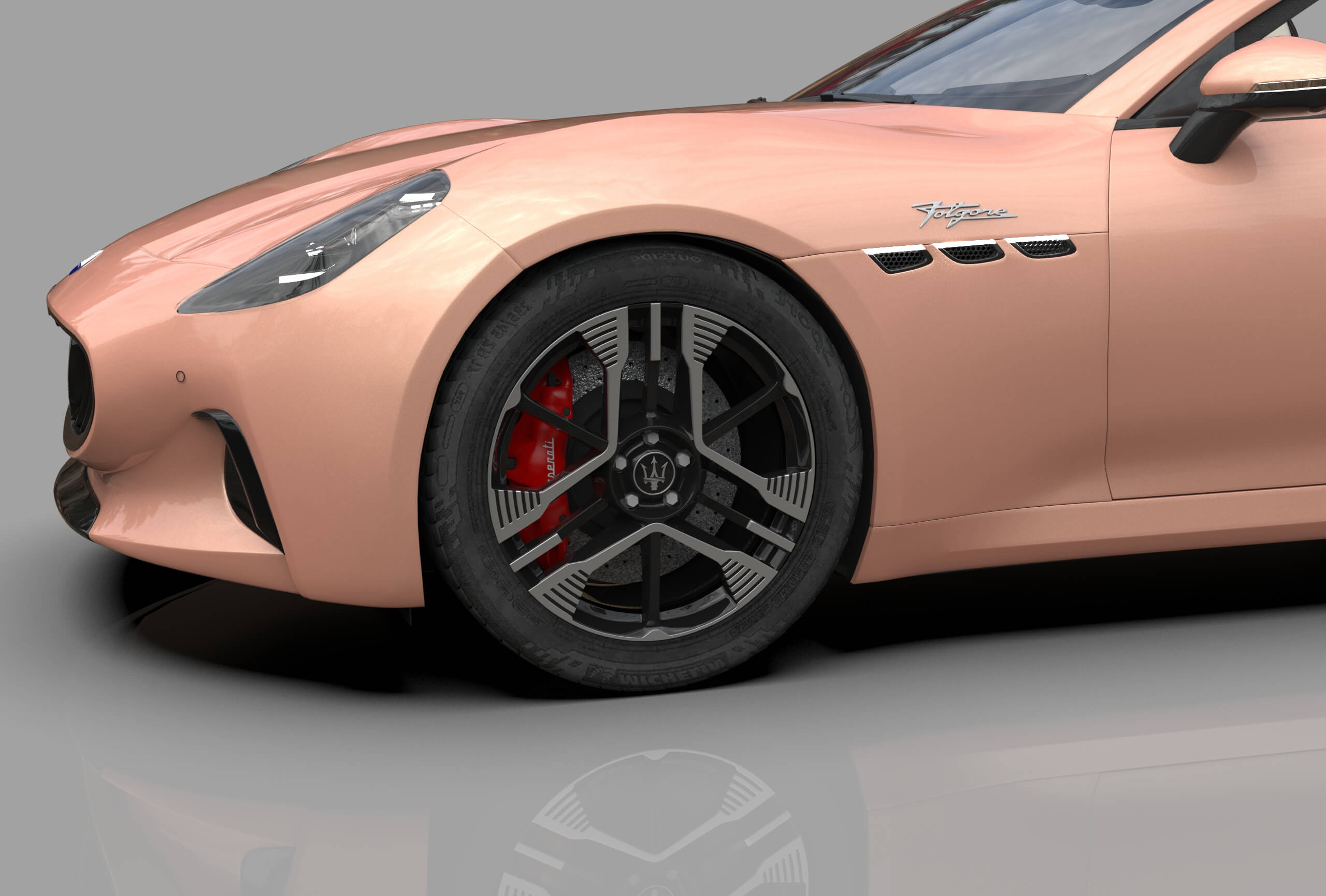 Maserati GranCabrio Folgore 2023 HQInterior 3D Model