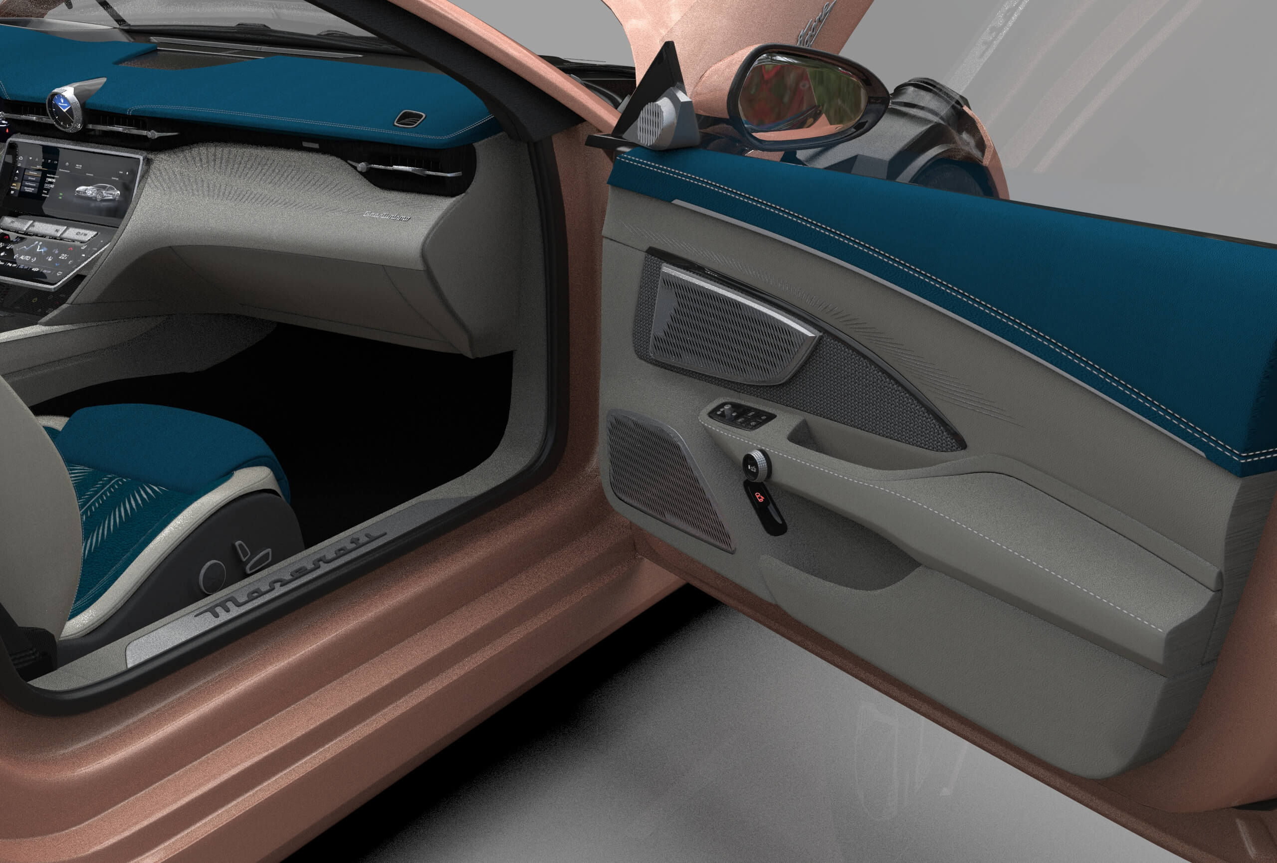 Maserati GranCabrio Folgore 2023 HQInterior 3D Model
