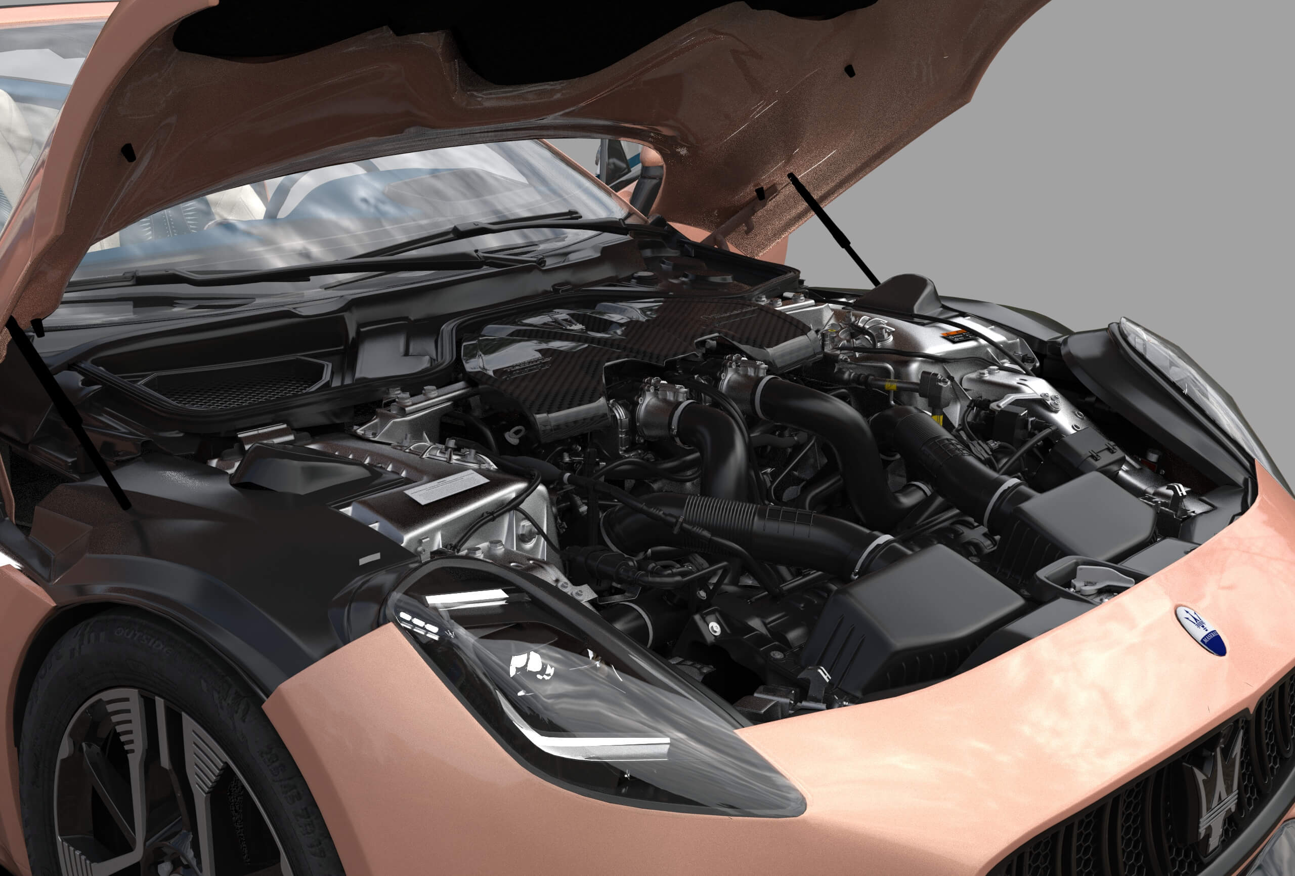 Maserati GranCabrio Folgore 2023 HQInterior 3D Model