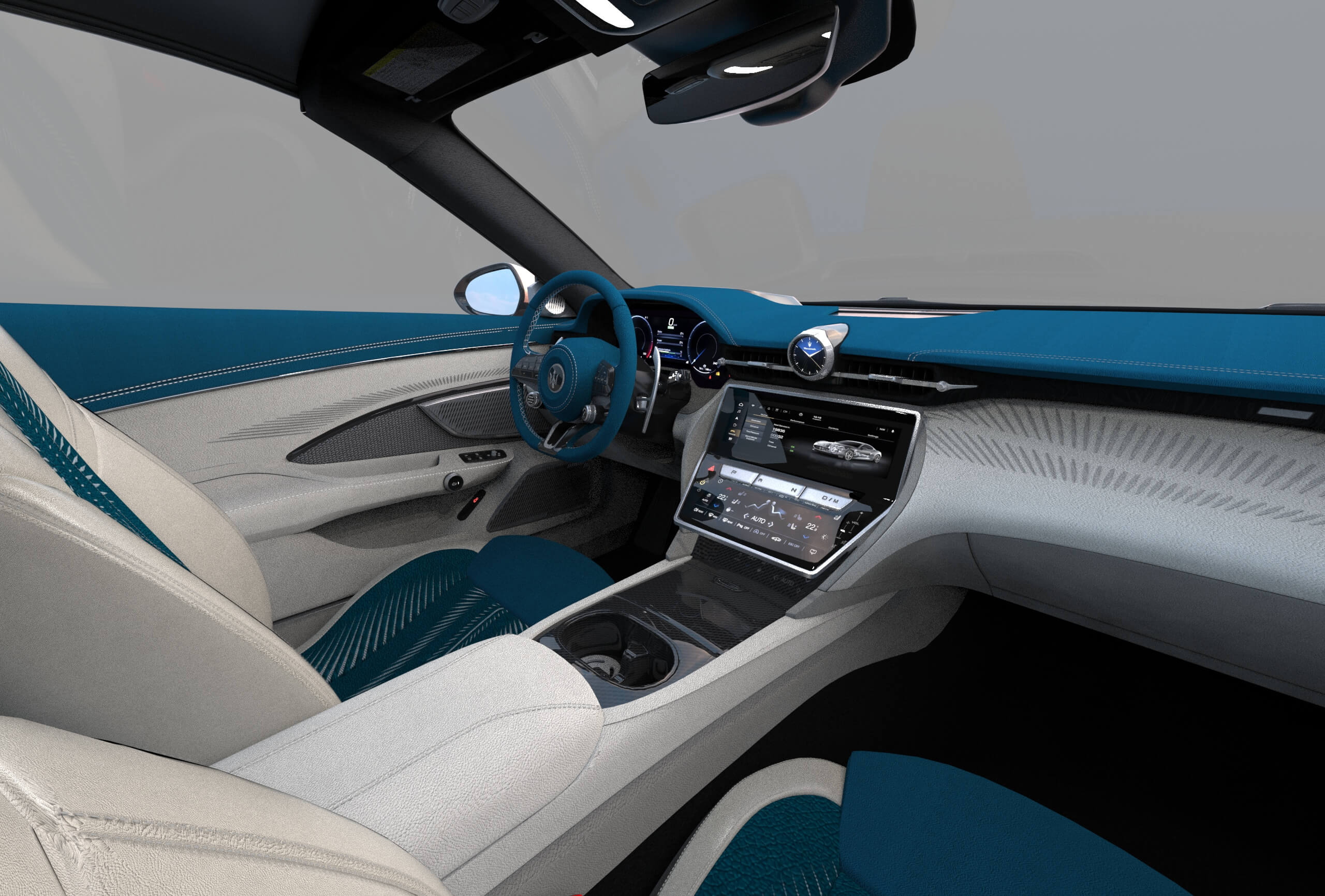Maserati GranCabrio Folgore 2023 HQInterior 3D Model