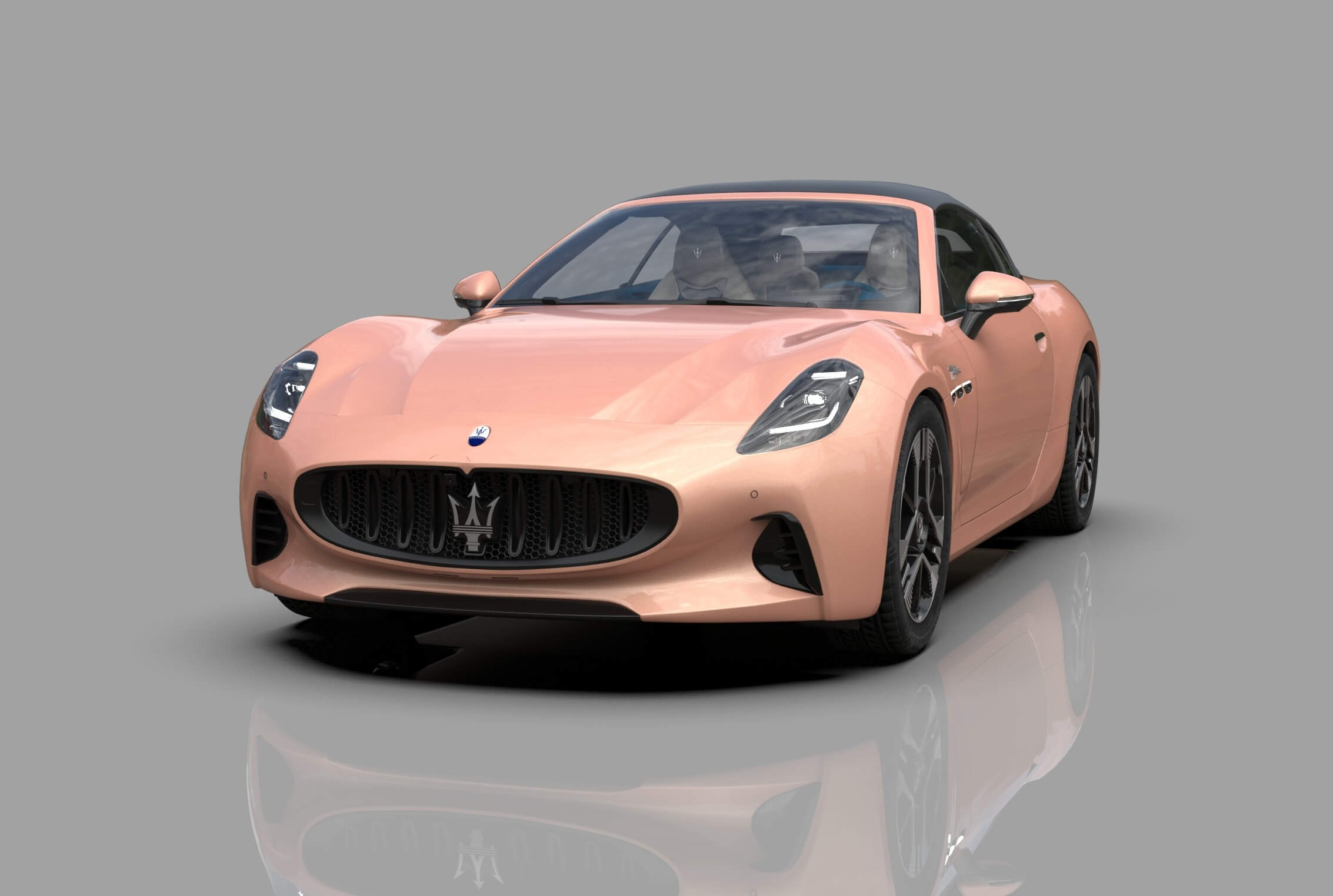 Maserati GranCabrio Folgore 2023 HQInterior 3D Model