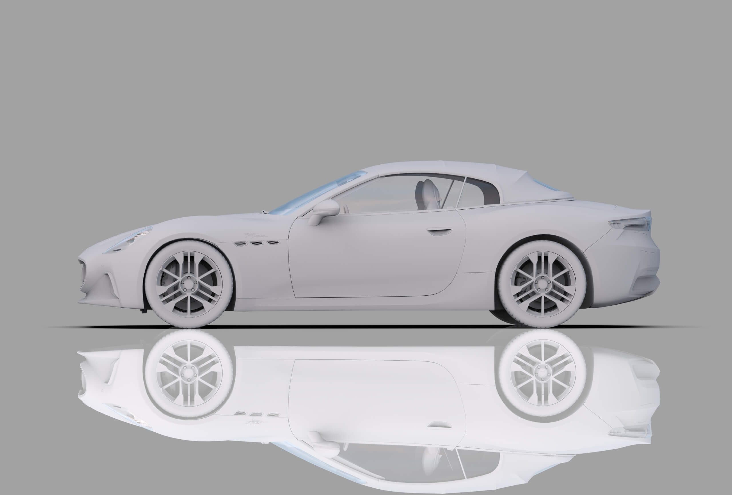 Maserati GranCabrio Folgore 2023 HQInterior 3D Model
