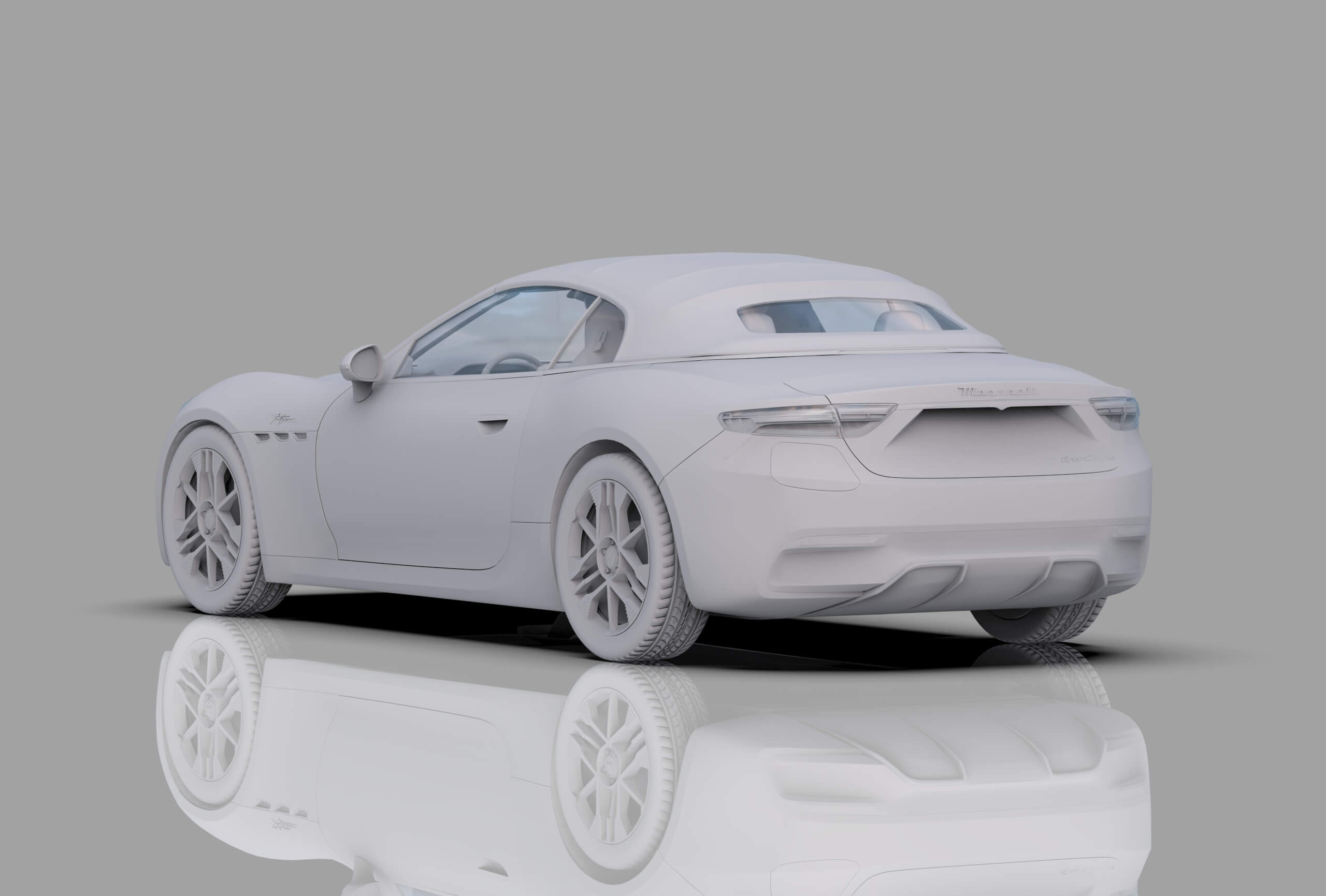 Maserati GranCabrio Folgore 2023 HQInterior 3D Model