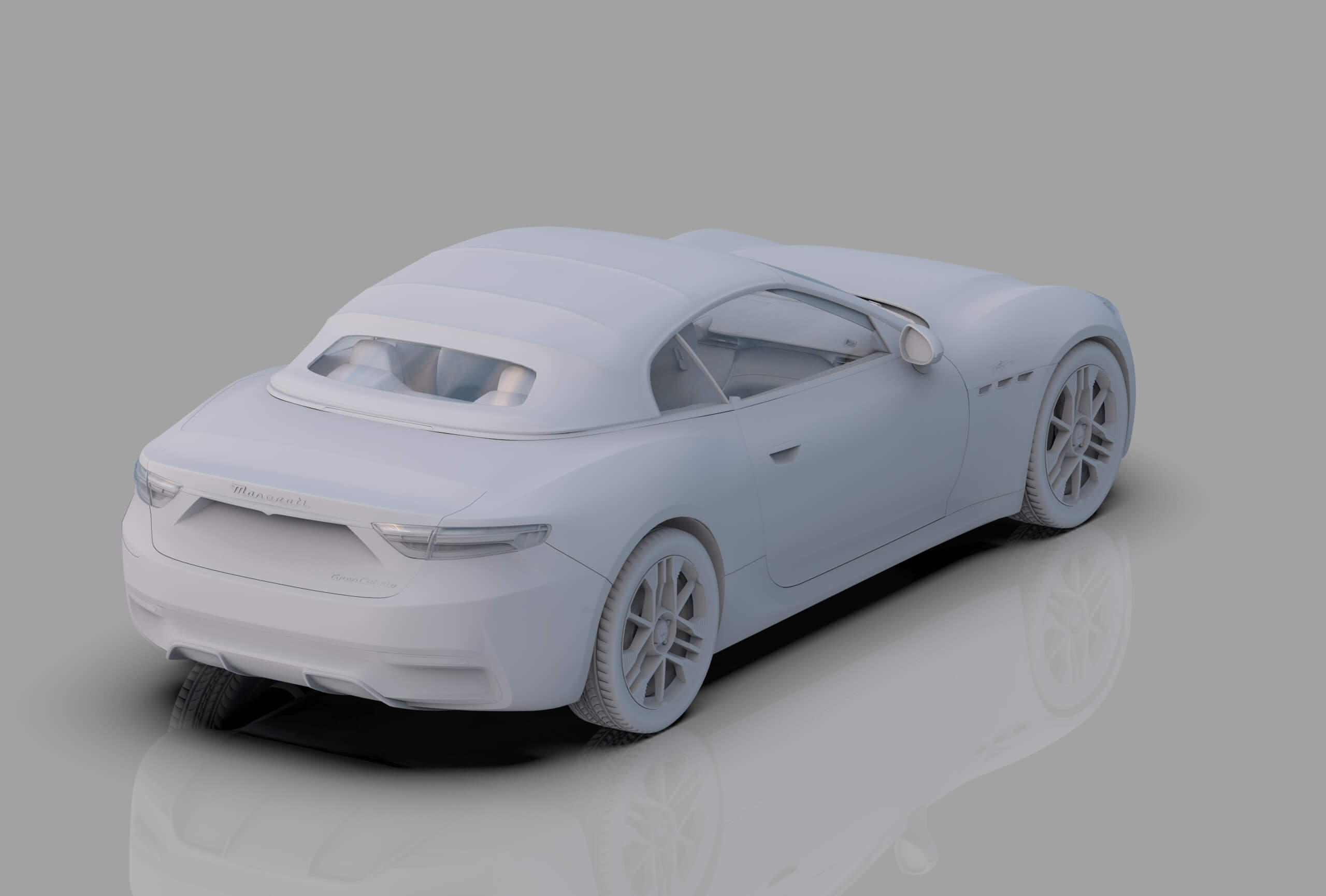 Maserati GranCabrio Folgore 2023 HQInterior 3D Model