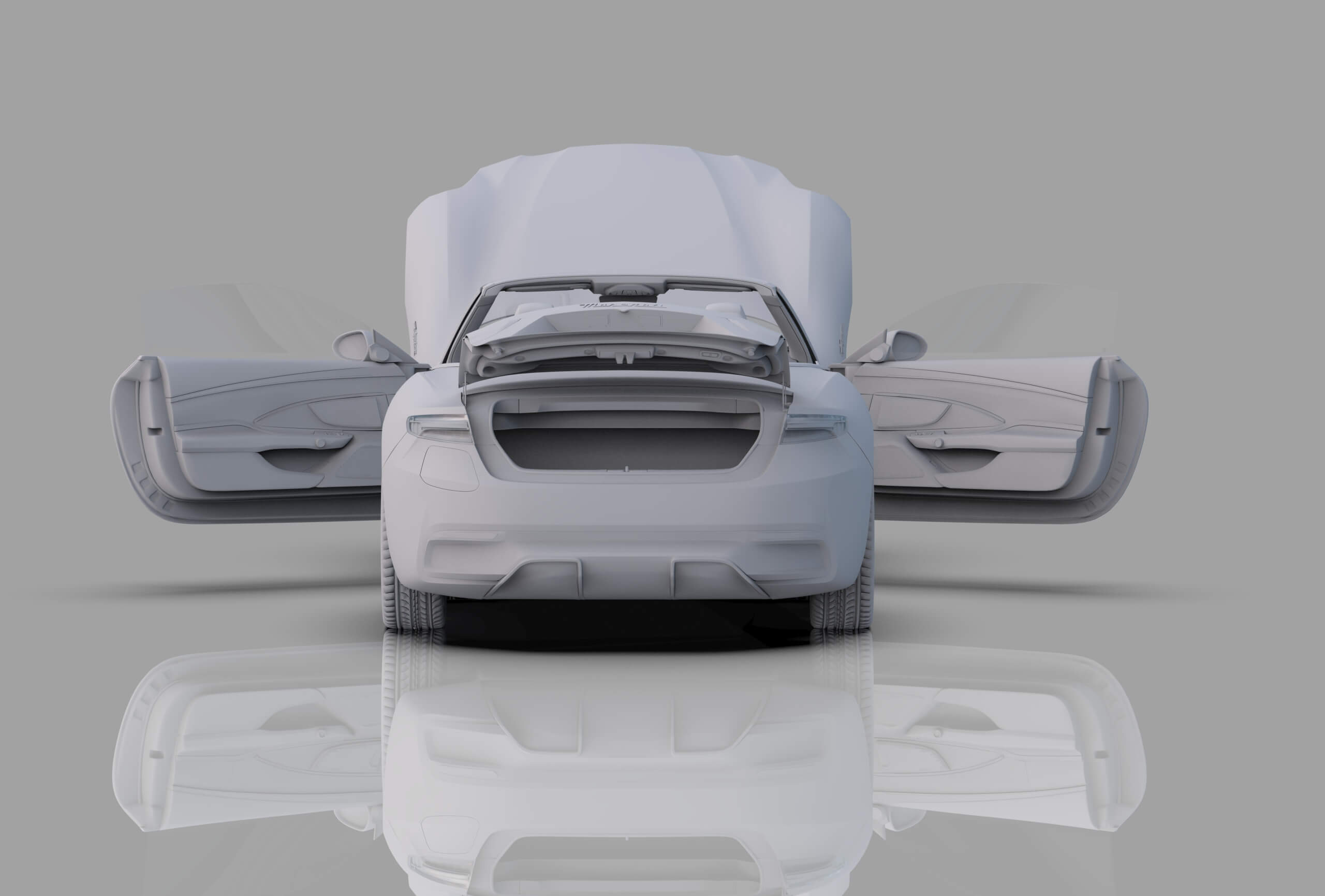Maserati GranCabrio Folgore 2023 HQInterior 3D Model