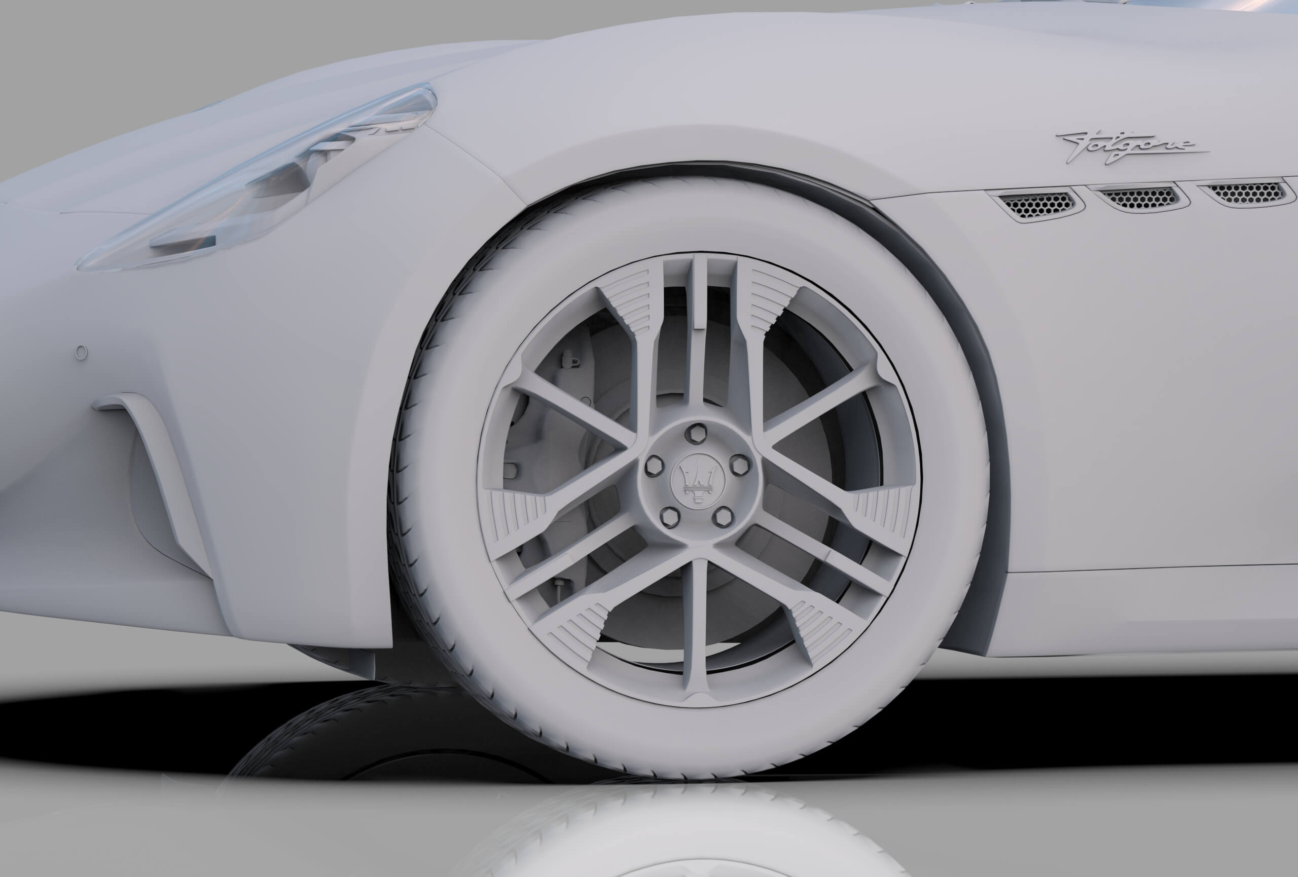 Maserati GranCabrio Folgore 2023 HQInterior 3D Model