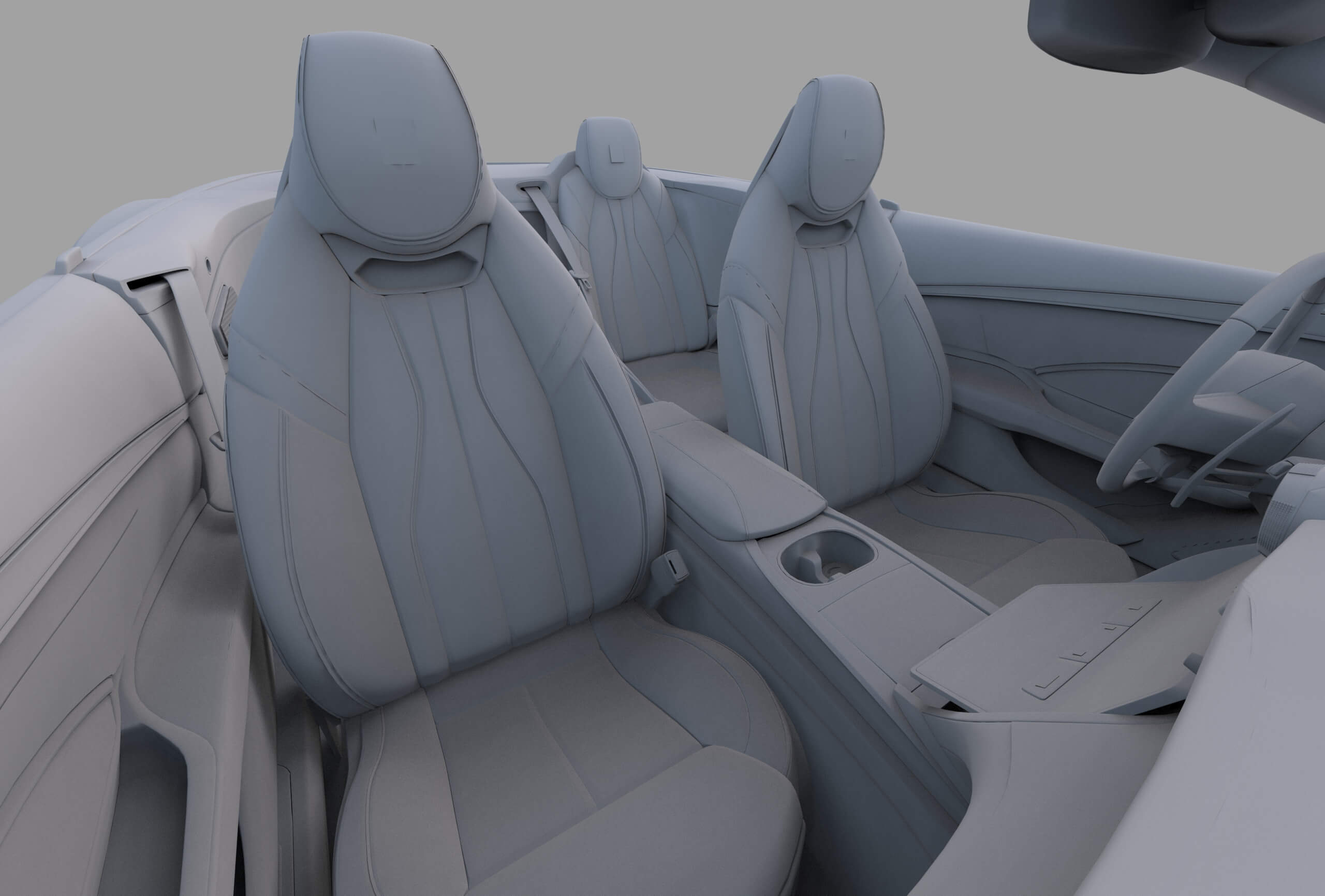 Maserati GranCabrio Folgore 2023 HQInterior 3D Model