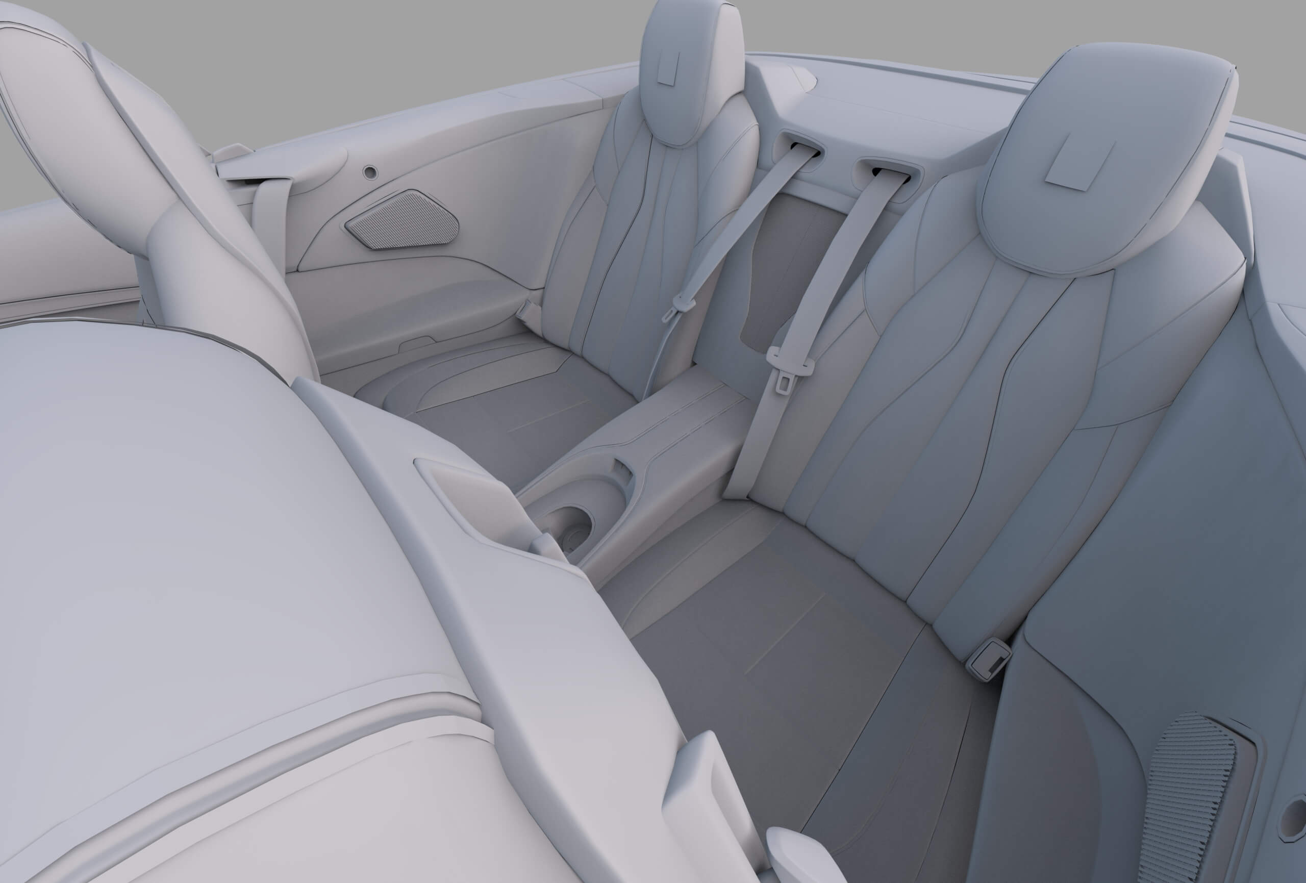 Maserati GranCabrio Folgore 2023 HQInterior 3D Model