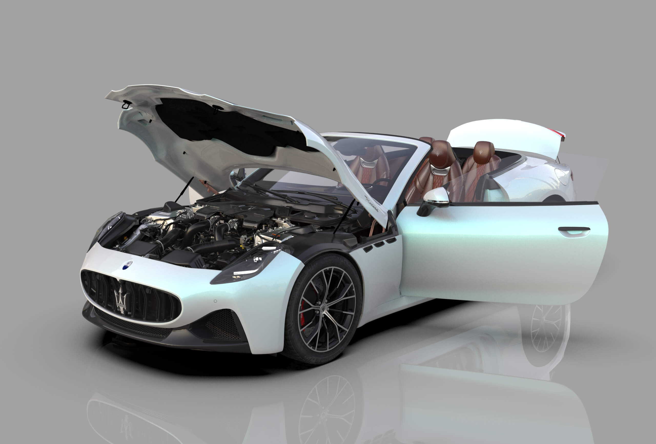 Maserati GranCabrio Modena 2023 HQinterior 3D Model