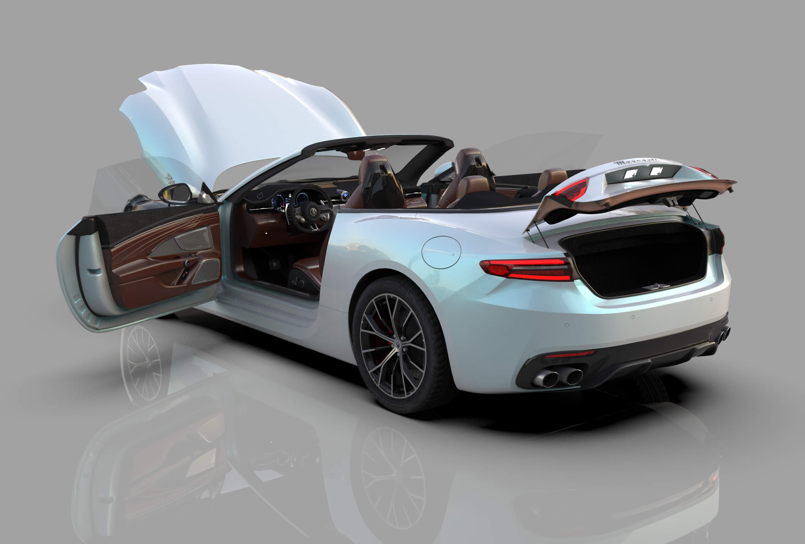 Maserati GranCabrio Modena 2023 HQinterior 3D Model