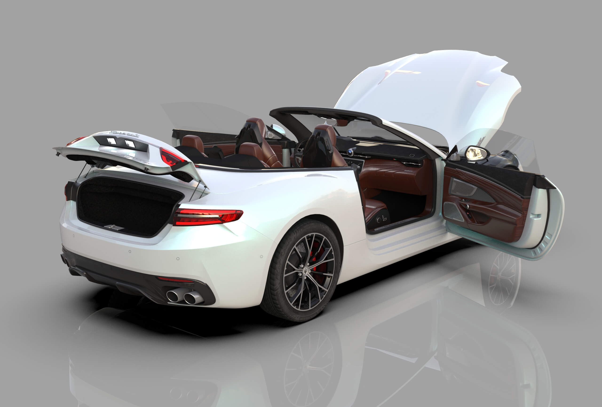 Maserati GranCabrio Modena 2023 HQinterior 3D Model