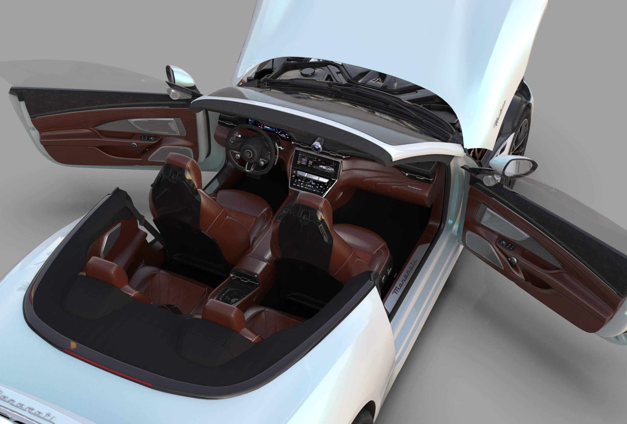 Maserati GranCabrio Modena 2023 HQinterior 3D Model