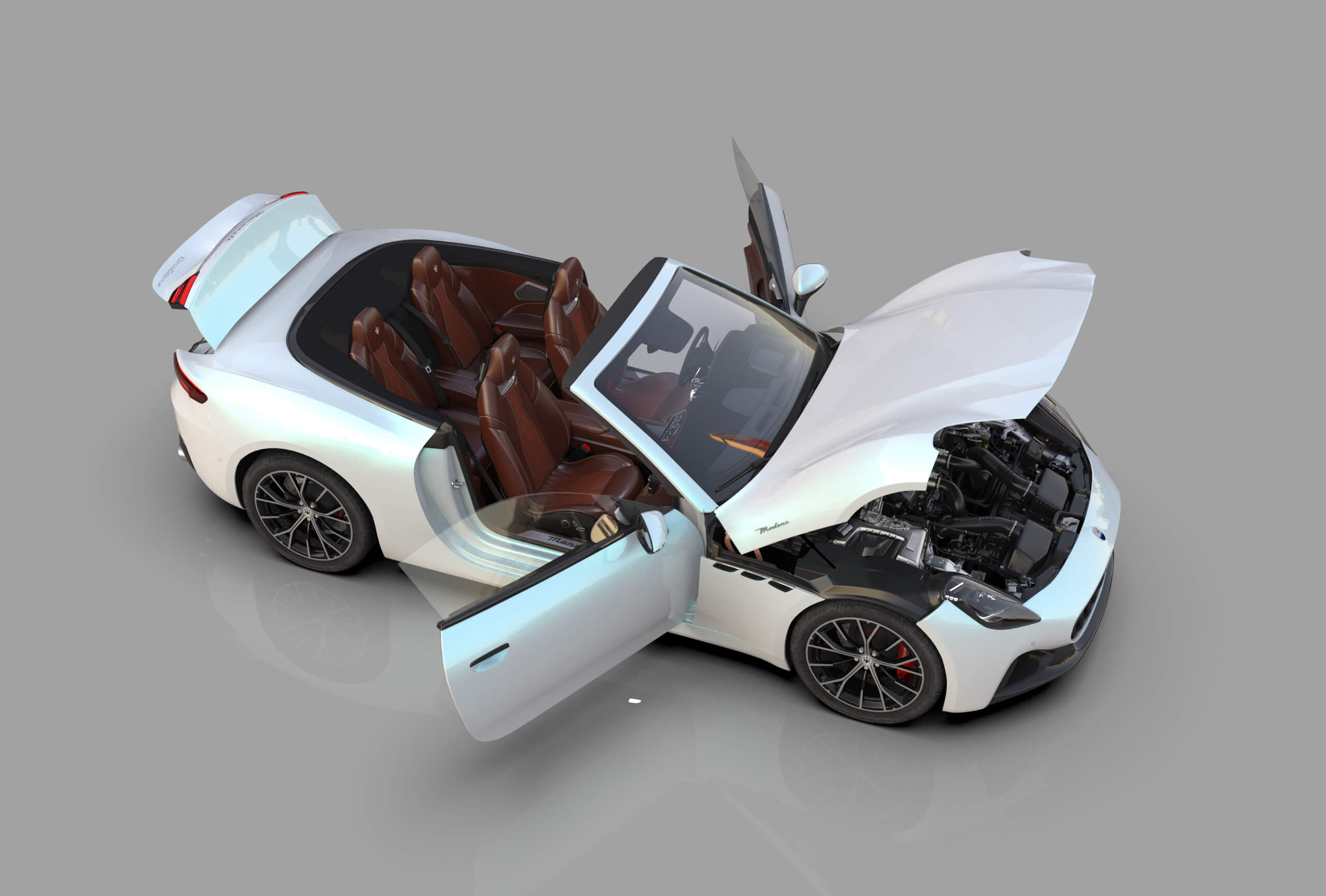 Maserati GranCabrio Modena 2023 HQinterior 3D Model