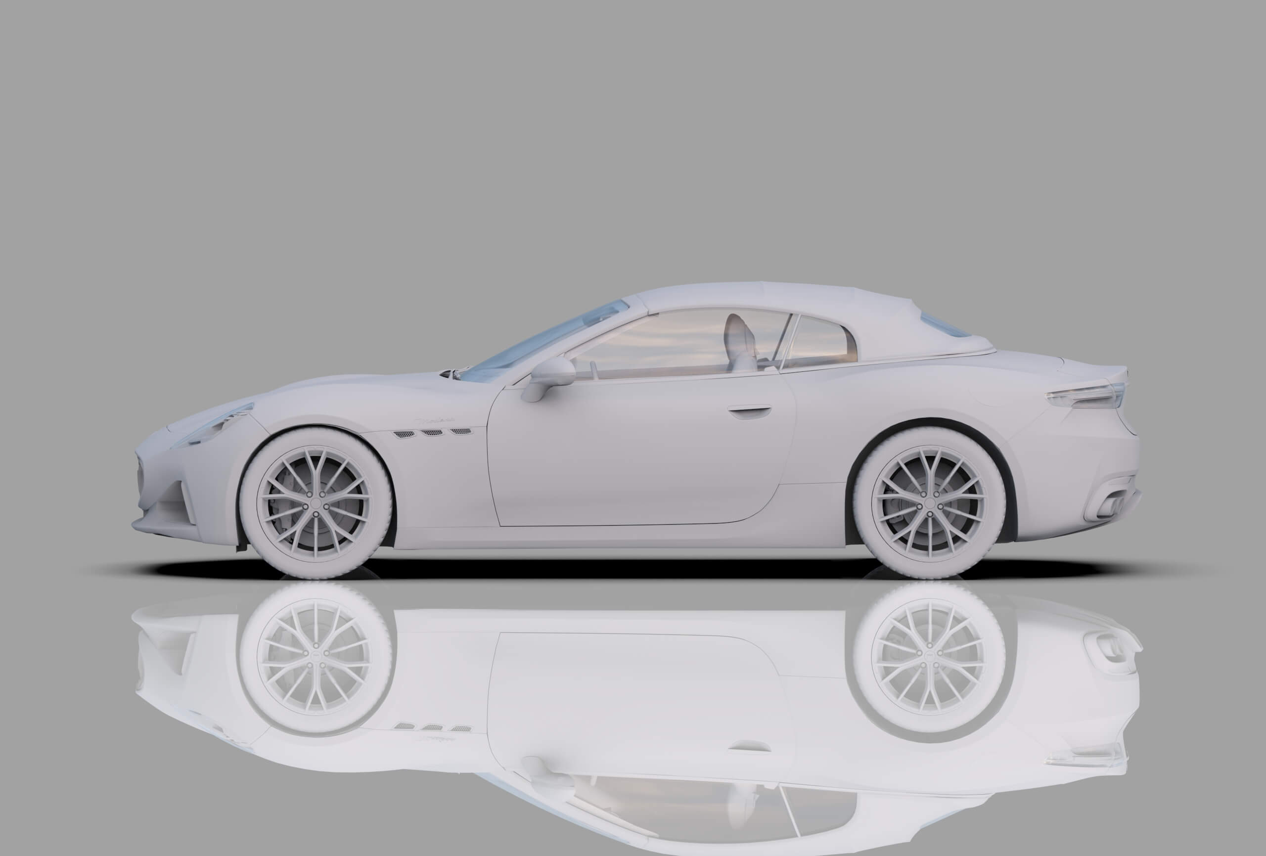 Maserati GranCabrio Modena 2023 HQinterior 3D Model