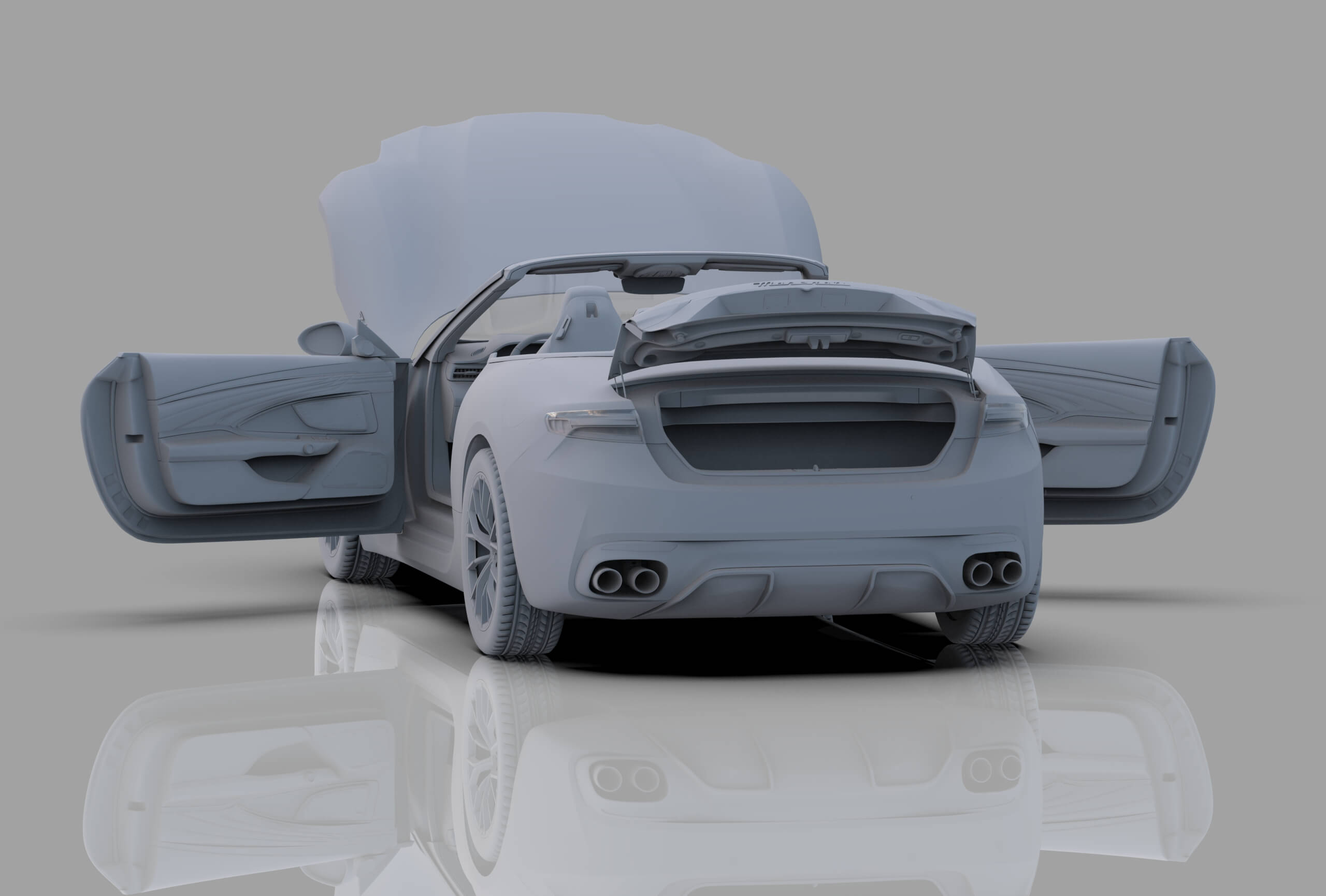 Maserati GranCabrio Modena 2023 HQinterior 3D Model