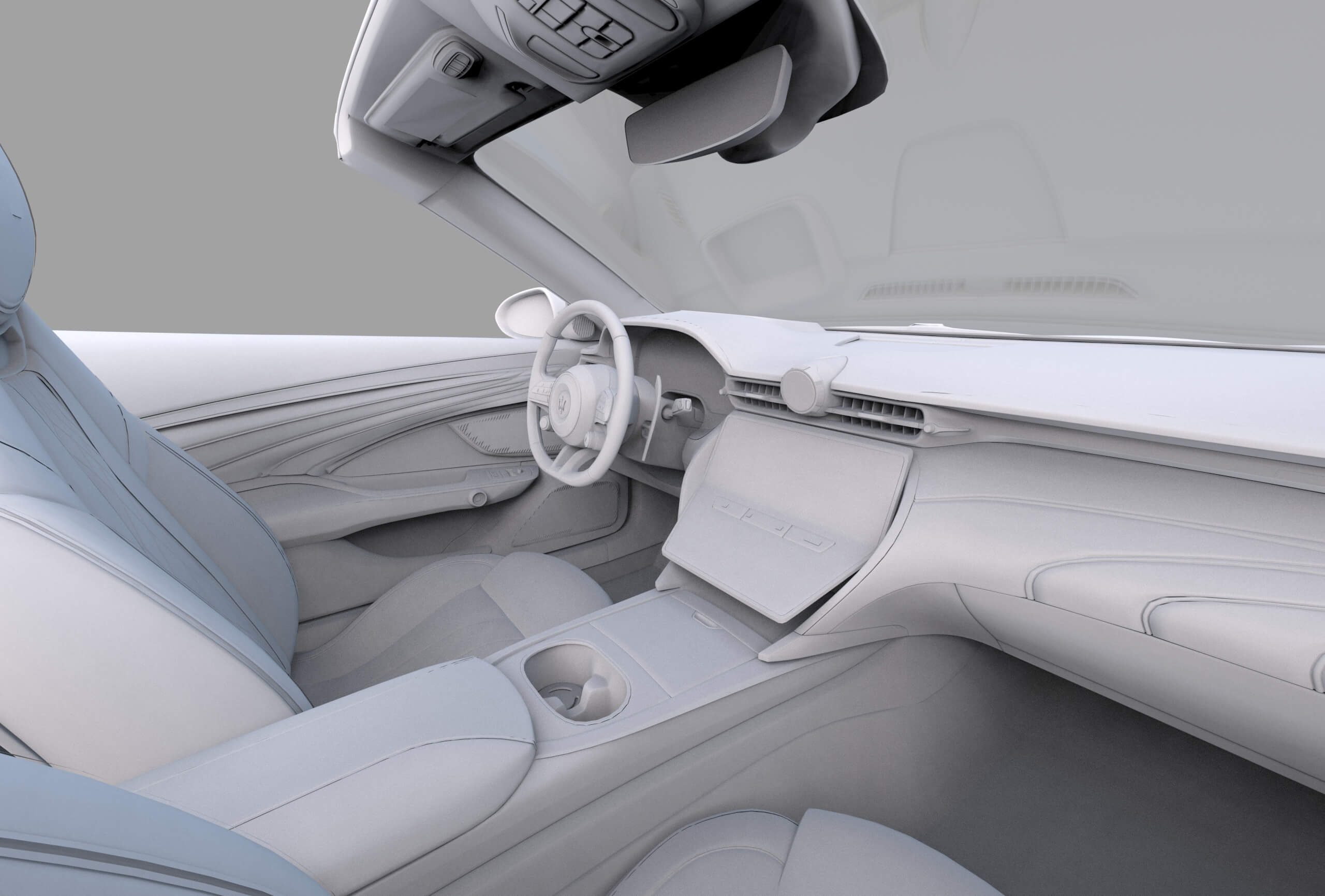 Maserati GranCabrio Modena 2023 HQinterior 3D Model