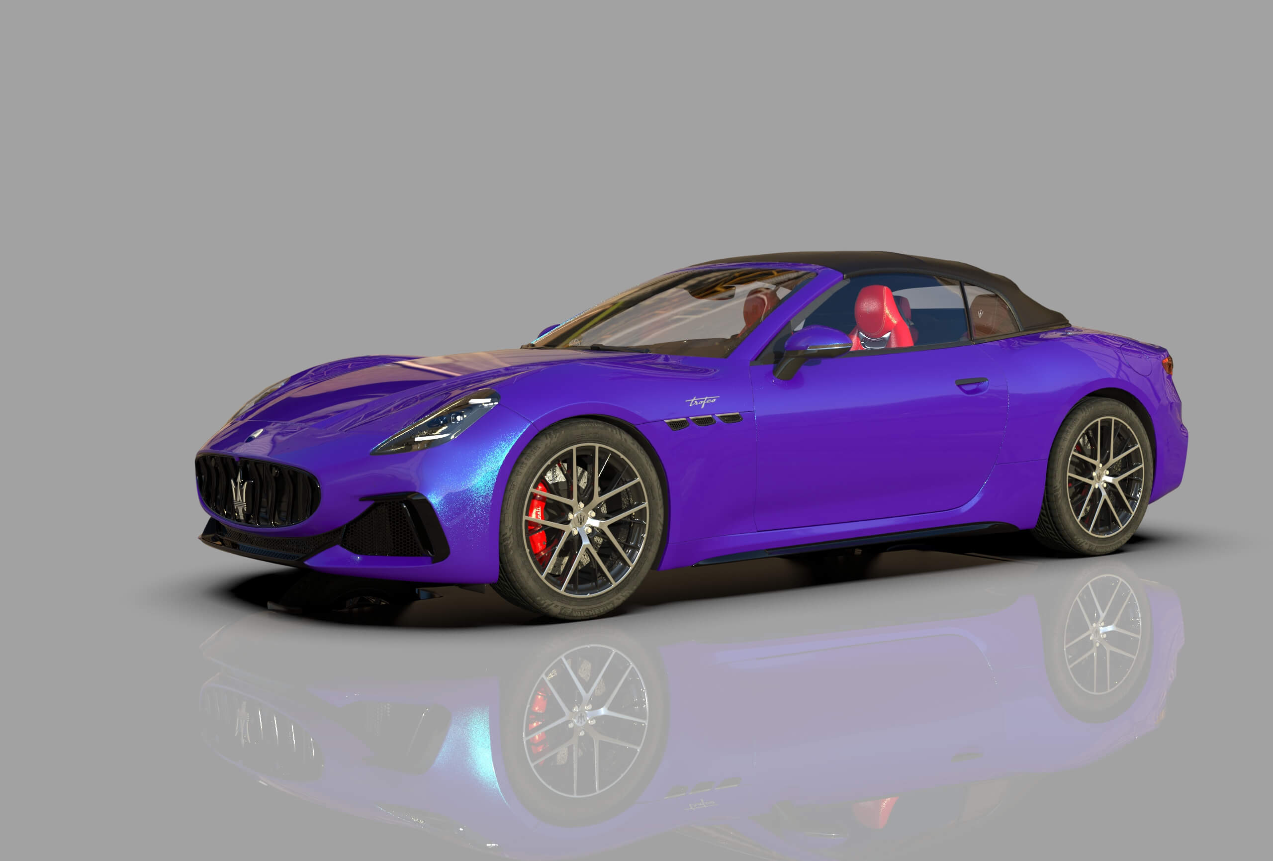 Maserati GranCabrio Trofeo 2023 HQinterior 3D Model