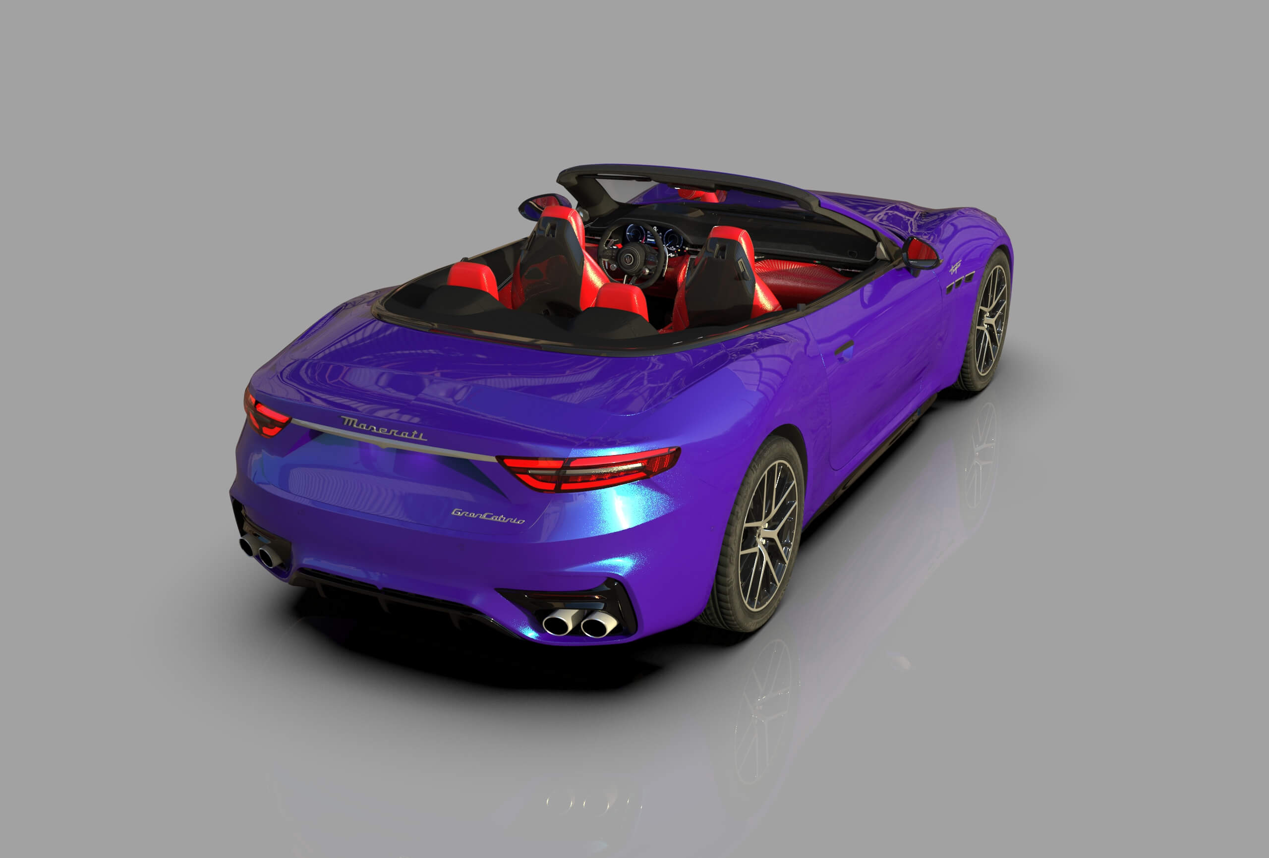 Maserati GranCabrio Trofeo 2023 HQinterior 3D Model