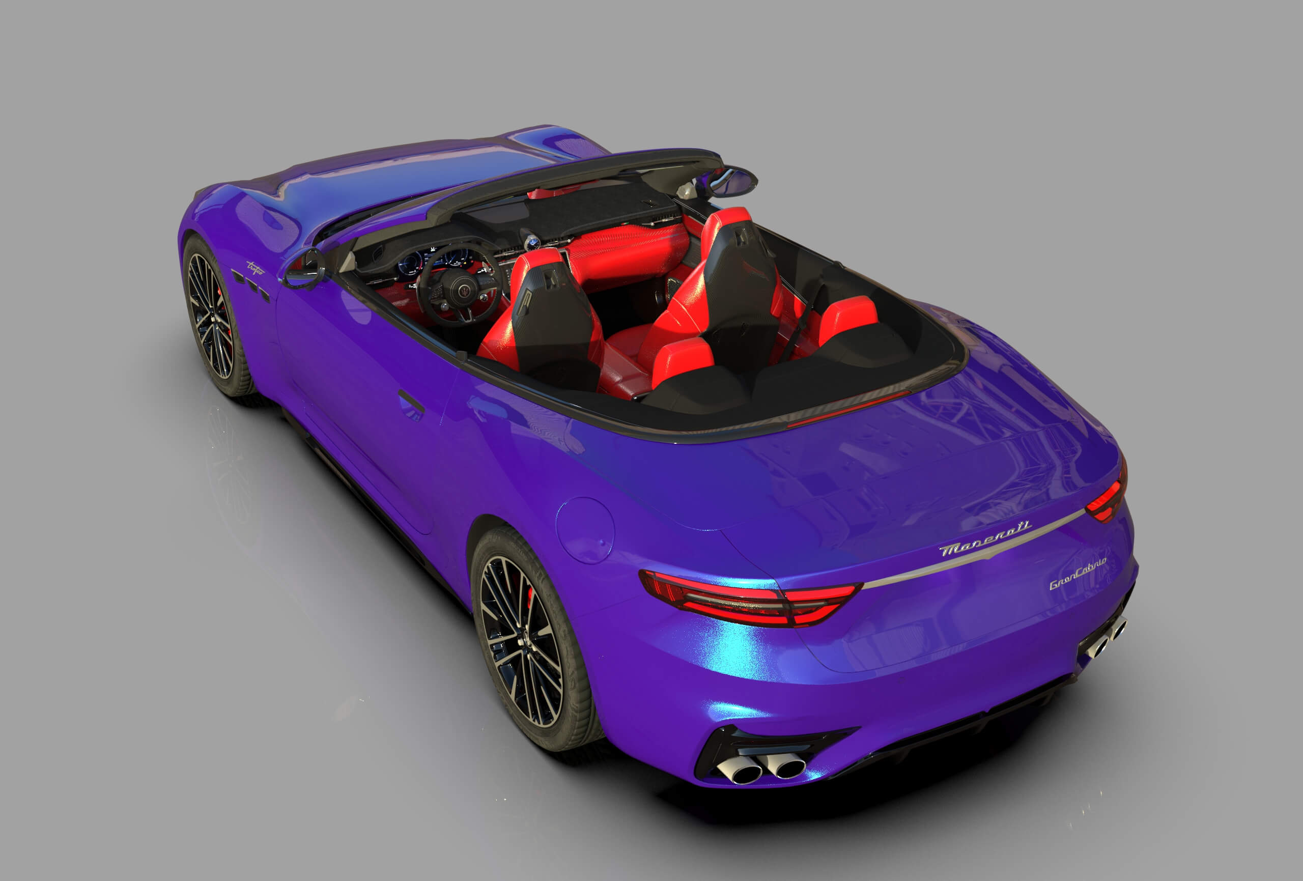 Maserati GranCabrio Trofeo 2023 HQinterior 3D Model